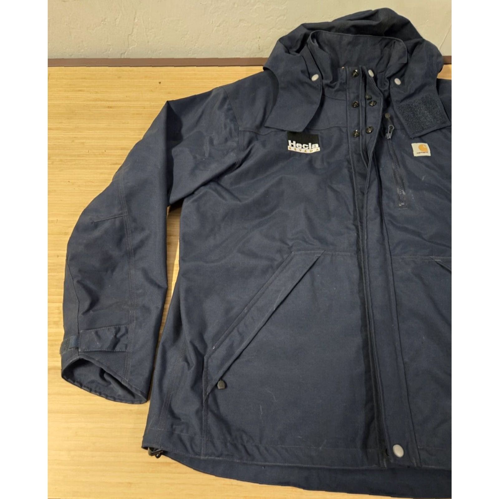 Carhartt Carhartt Shoreline Storm Defender Jacket Mens XLT Blue Hooded Full Zip J162 412 Size US XL / EU 56 / 4 - 3 Thumbnail
