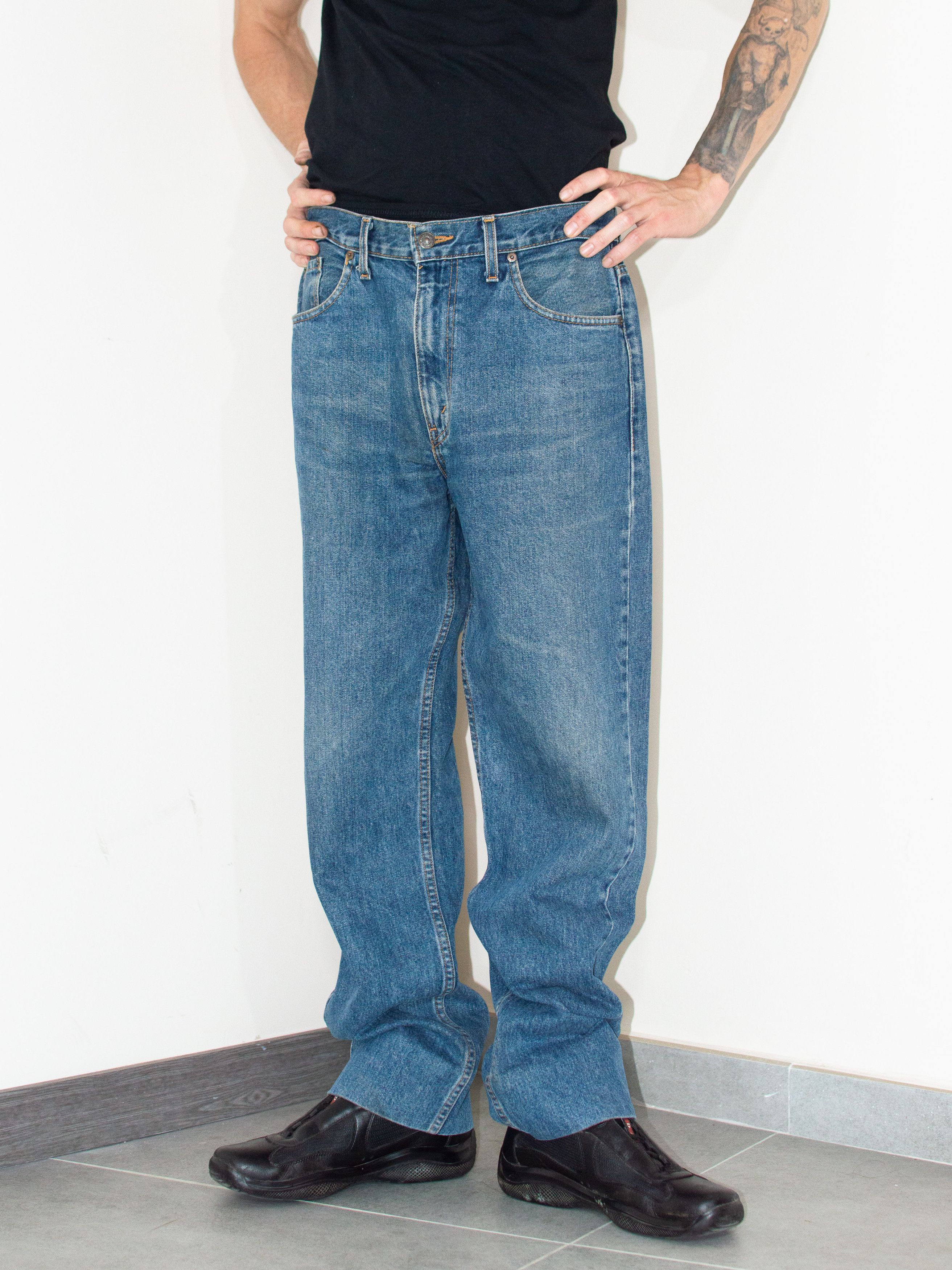 Levi's Vintage Clothing × Vintage Vintage 90s Levi Blue Denim Tapered Relaxed Straight Jeans Size US 34 / EU 50 - 1 Thumbnail