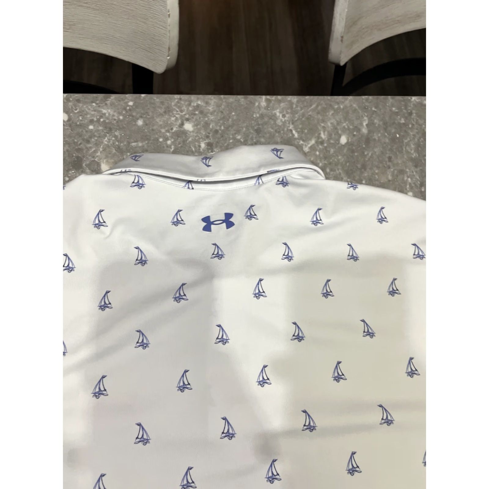 Under Armour Under Armour Polo Men 2XL White The Playoff Sailboats Golf Shirt Short Sleeve Mens Size US XXL / EU 58 / 5 - 7 Thumbnail