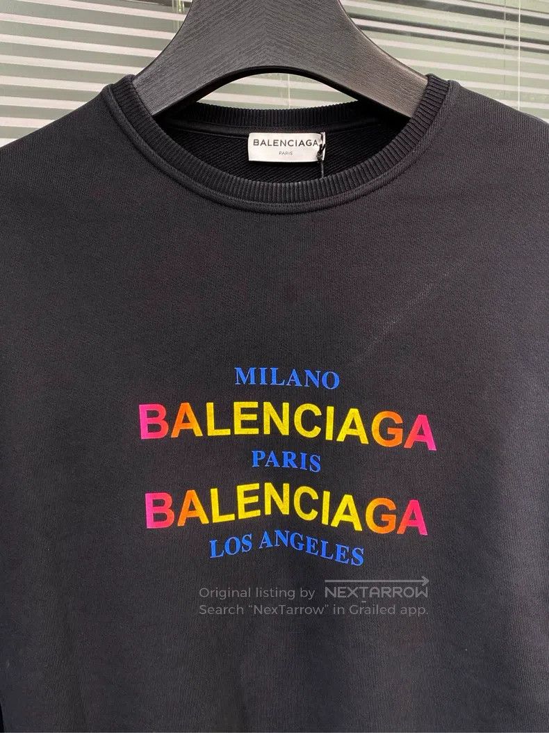 Balenciaga Balenciaga Rainbow Letter City Limited Sweatshirt Size US XS / EU 42 / 0 - 5 Thumbnail