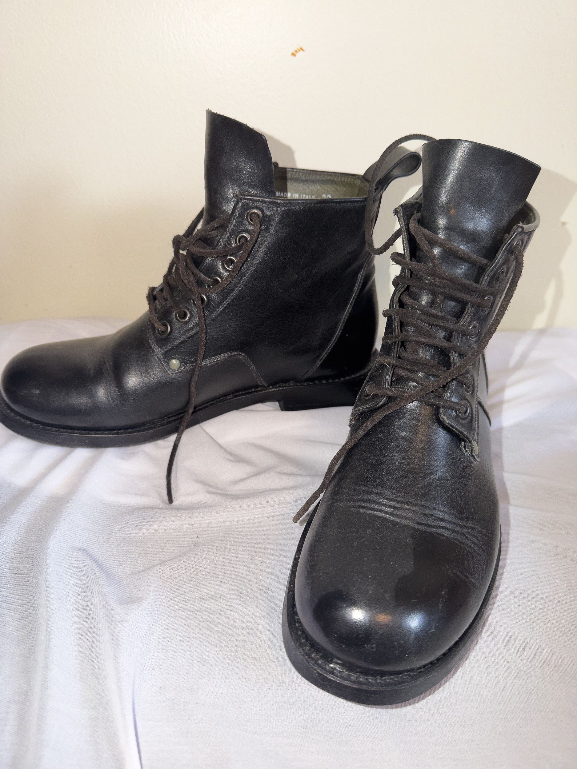 Rick Owens RICK OWENS Black Leather Cop Boots Size US 6 / EU 39 - 3 Thumbnail