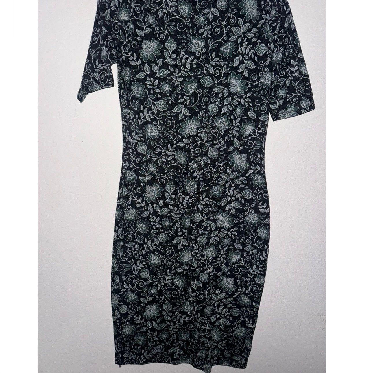 Other × Vintage Women’s Floral Patterned By LuLaRoe Fairy Goth Grey Dress Size S / US 4 / IT 40 - 2 Thumbnail