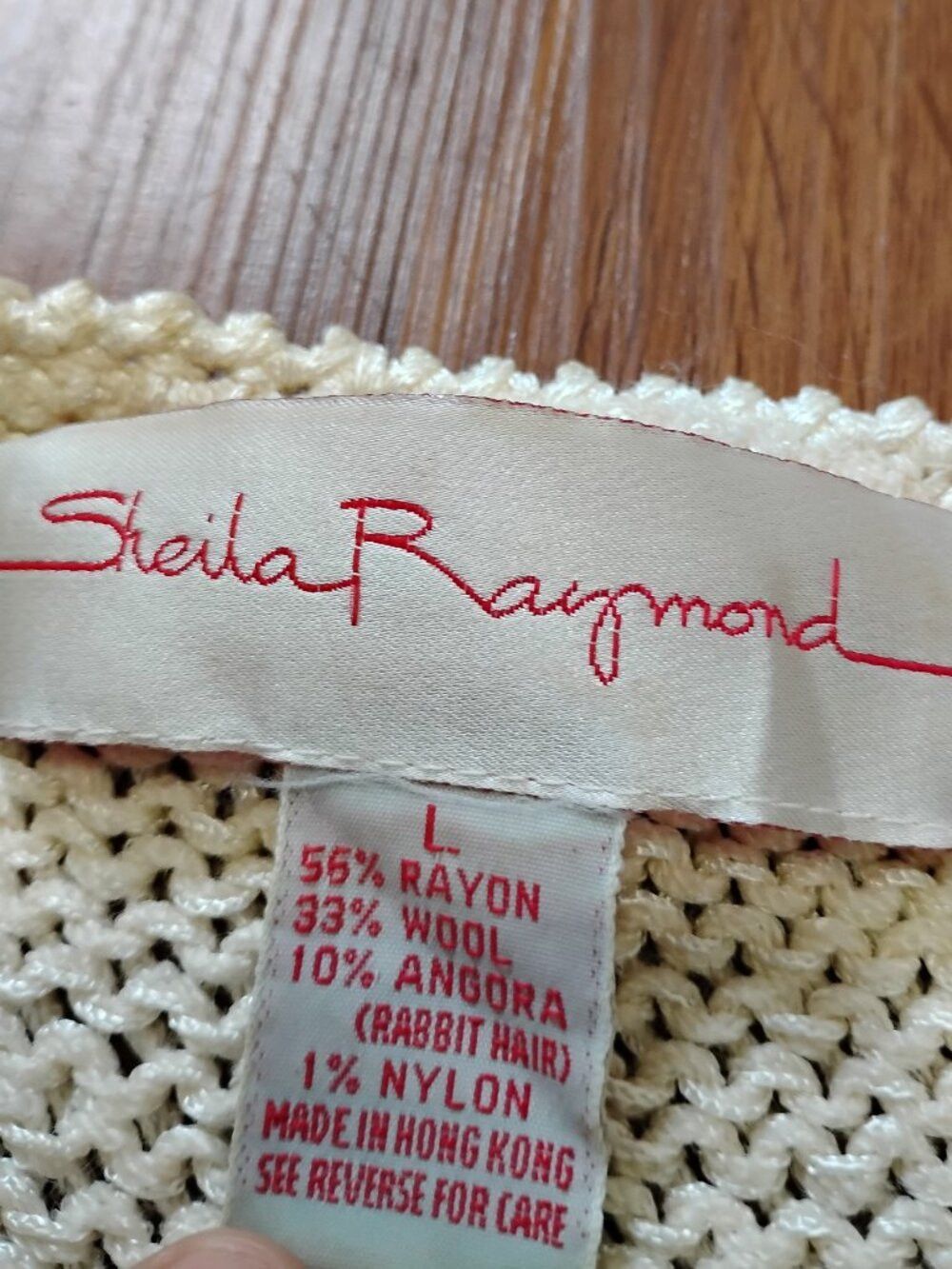 Other Vintage Sheila Raymond Butterfly Wool Sweater Size L / US 10 / IT 46 - 3 Thumbnail