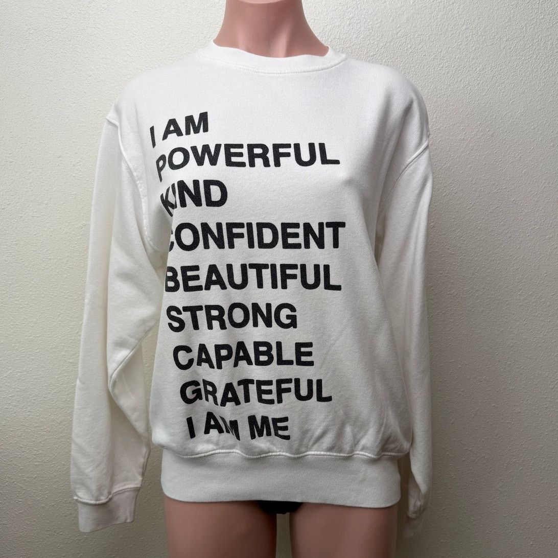 Anine Bing Anine Bing Graphic Sweatshirt I Am Powerful Crew Pullover XS Size XS / US 0-2 / IT 36-38 - 1 Thumbnail