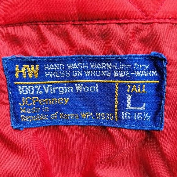 Vintage Vintage 60s J. C. Penny Wool Board Shirt Red Navy Blue and G Size US L / EU 52-54 / 3 - 4 Thumbnail