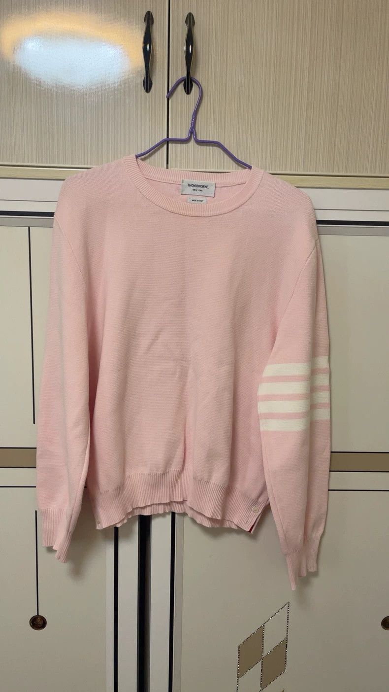 Thom Browne Thom Browne Pink knitted sweater Size US XXL / EU 58 / 5 - 1 Thumbnail