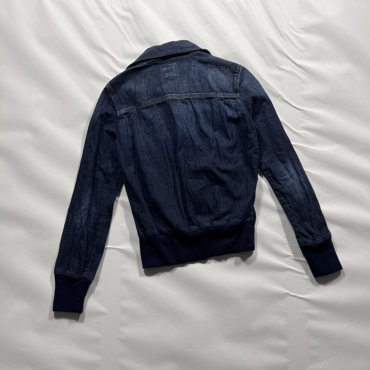 Le Grande Bleu (L.G.B.) Vintage y2k Miss Sixty 60 denim bomber jacket swag drip Size US S / EU 44-46 / 1 - 8 Thumbnail