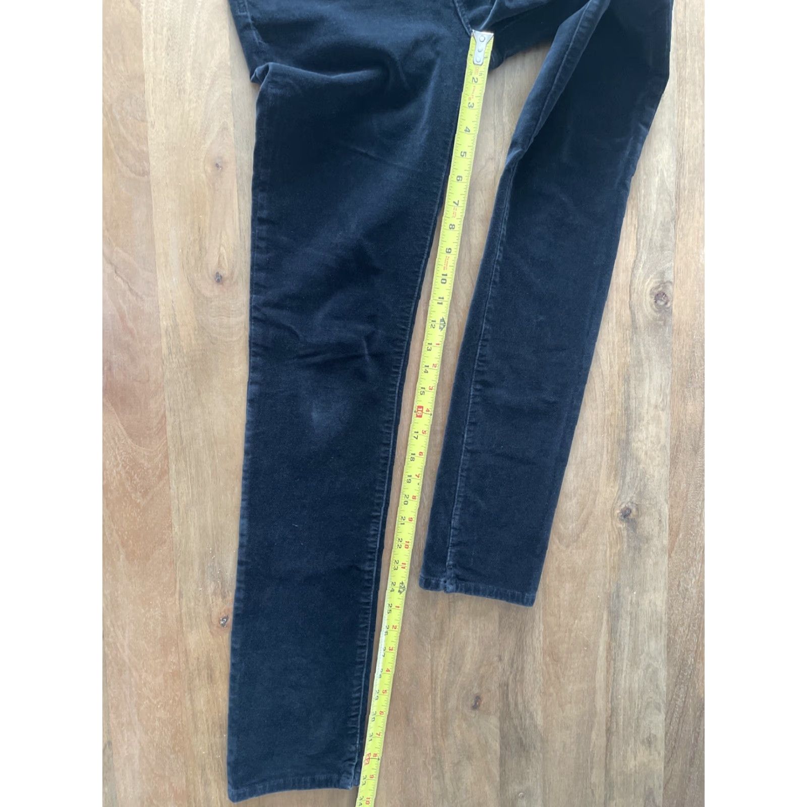 Diesel Diesel Velour Skinny Pants Womens 29 Black Velvet Slim Straight Jeans Bead Logo 30 Inseam Straight Leg Vintage: No Size 29" - 7 Thumbnail