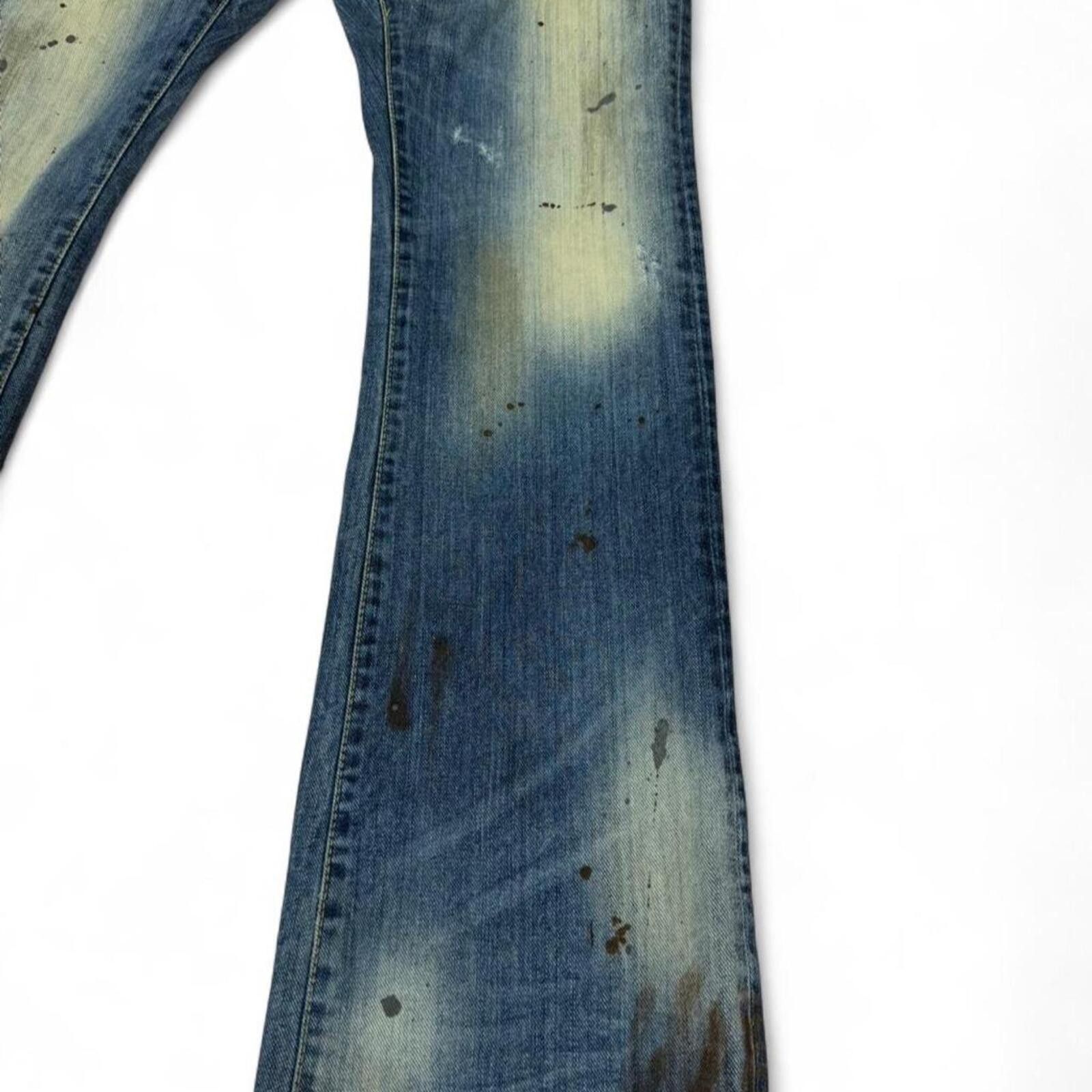 Other Sugar Cane blue denim jeans with paint splatter design Size 34" / US 12 / IT 48 - 8 Thumbnail