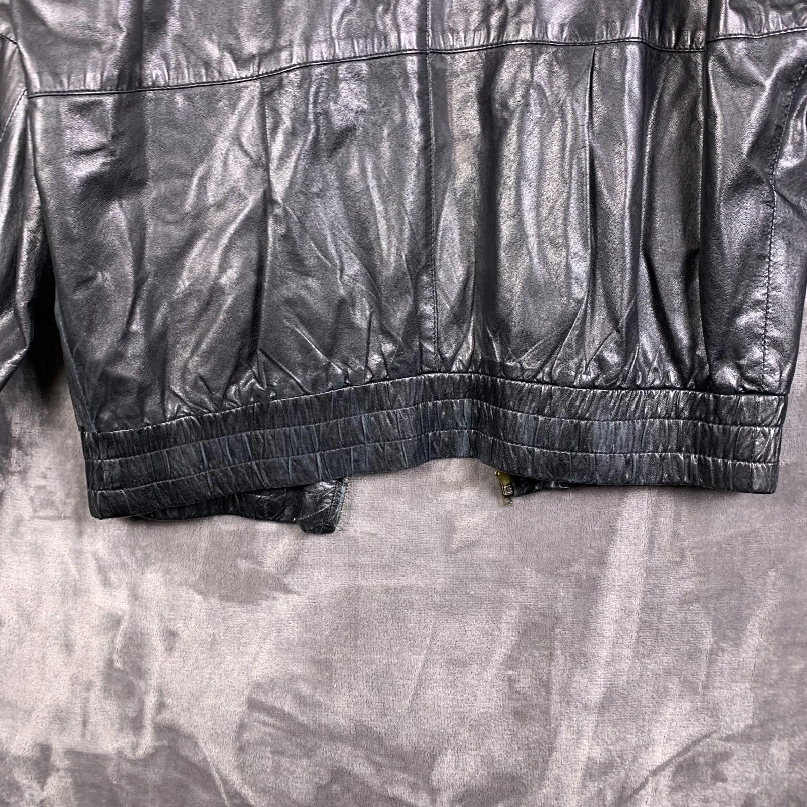 Saks Fifth Avenue Vintage Mens Saks Fifth Ave Black Leather Jacket Sz. 40 (303 Size US M / EU 48-50 / 2 - 7 Thumbnail
