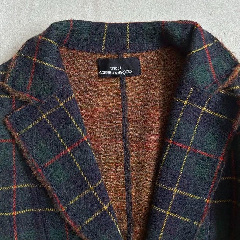 Comme des Garcons Comme des Garcons Wool blue-green plaid coat Size M / US 6-8 / IT 42-44 - 4 Thumbnail