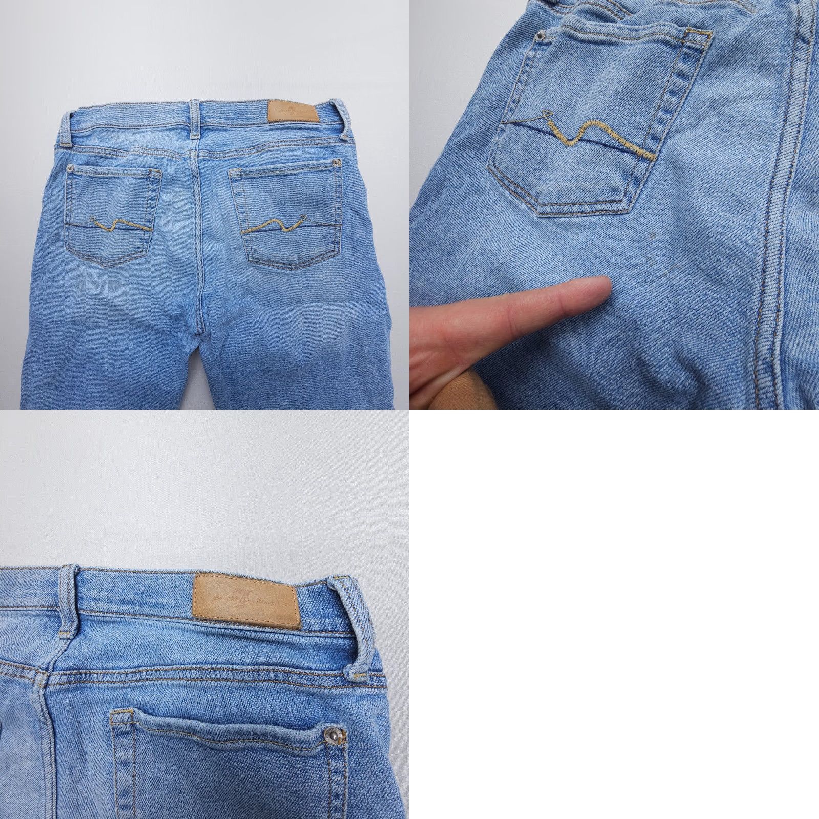 7 For All Mankind 7 for All Mankind Josefina Jeans Womens 29 Blue Button Fly Luxe Vintage Ankle Jeans Size 29" - 9 Thumbnail