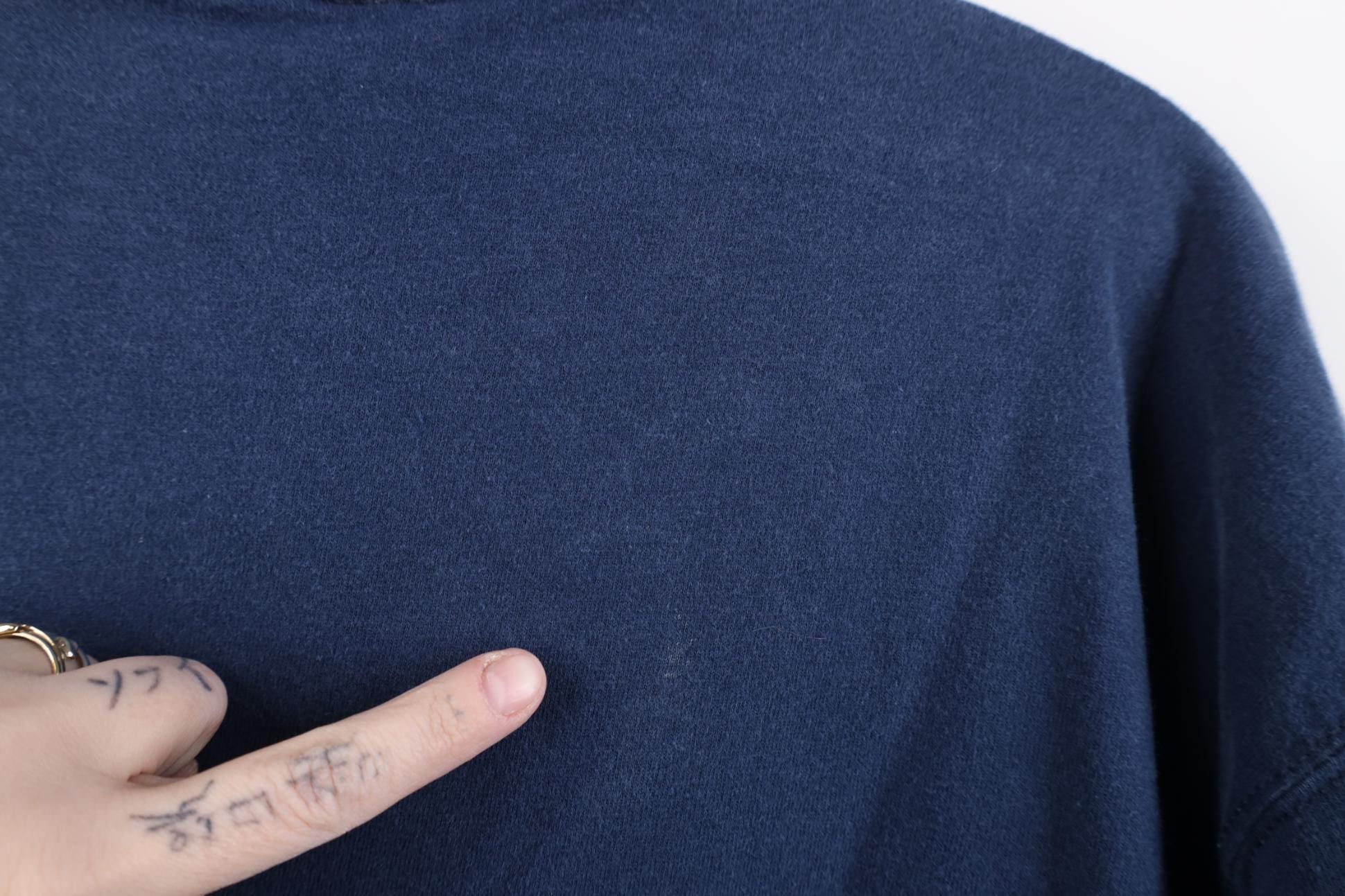 Vintage Vintage 90s Streetwear Blank Heavyweight Cotton T-Shirt Blue Size US L / EU 52-54 / 3 - 8 Thumbnail