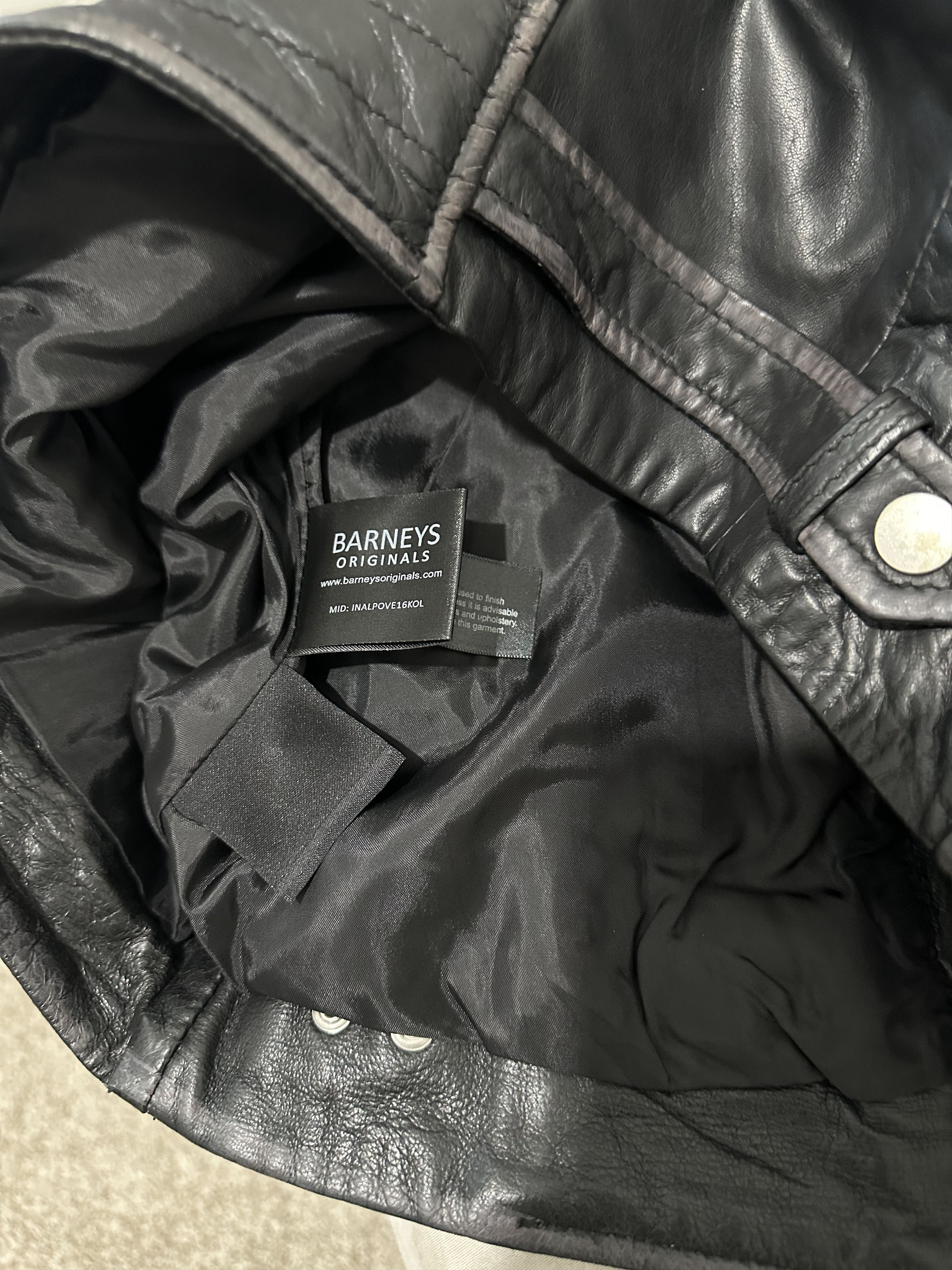 Barneys New York Barney's Originals Beppe Leather Jacket with ribbed detail Size M / US 6-8 / IT 42-44 - 4 Thumbnail