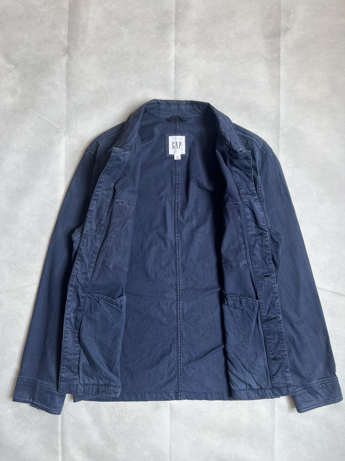 Gap Gap Double Pocket Hickory Stripe Button Up Military Style Size US XS / EU 42 / 0 - 4 Thumbnail