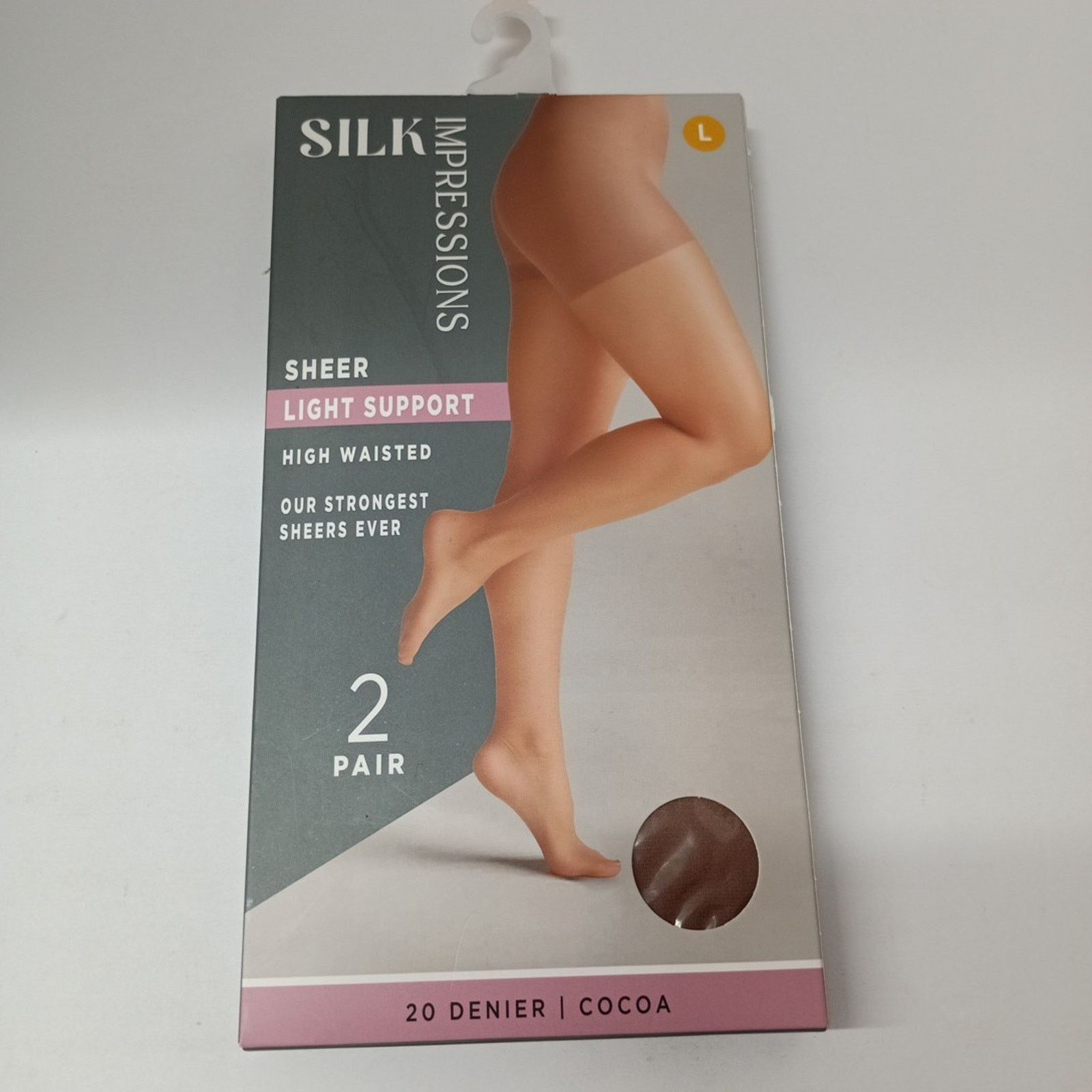 Other Silk Impressions Pantyhose 2-Pack Women's L Cocoa 20 Denier Size ONE SIZE - 1 Thumbnail