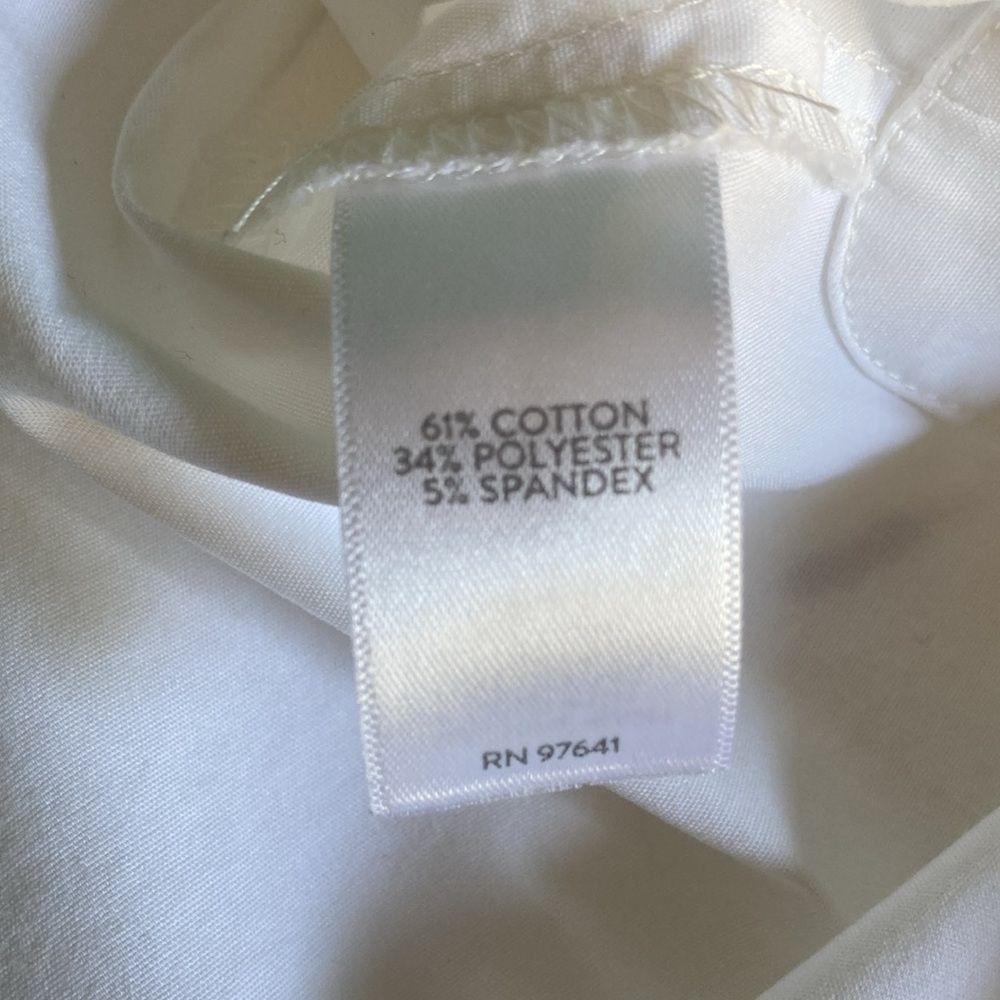 Eileen Fisher J. Jill XL Petite White Cotton Tunic Shirt XLP Size XL / US 12-14 / IT 48-50 - 6 Thumbnail