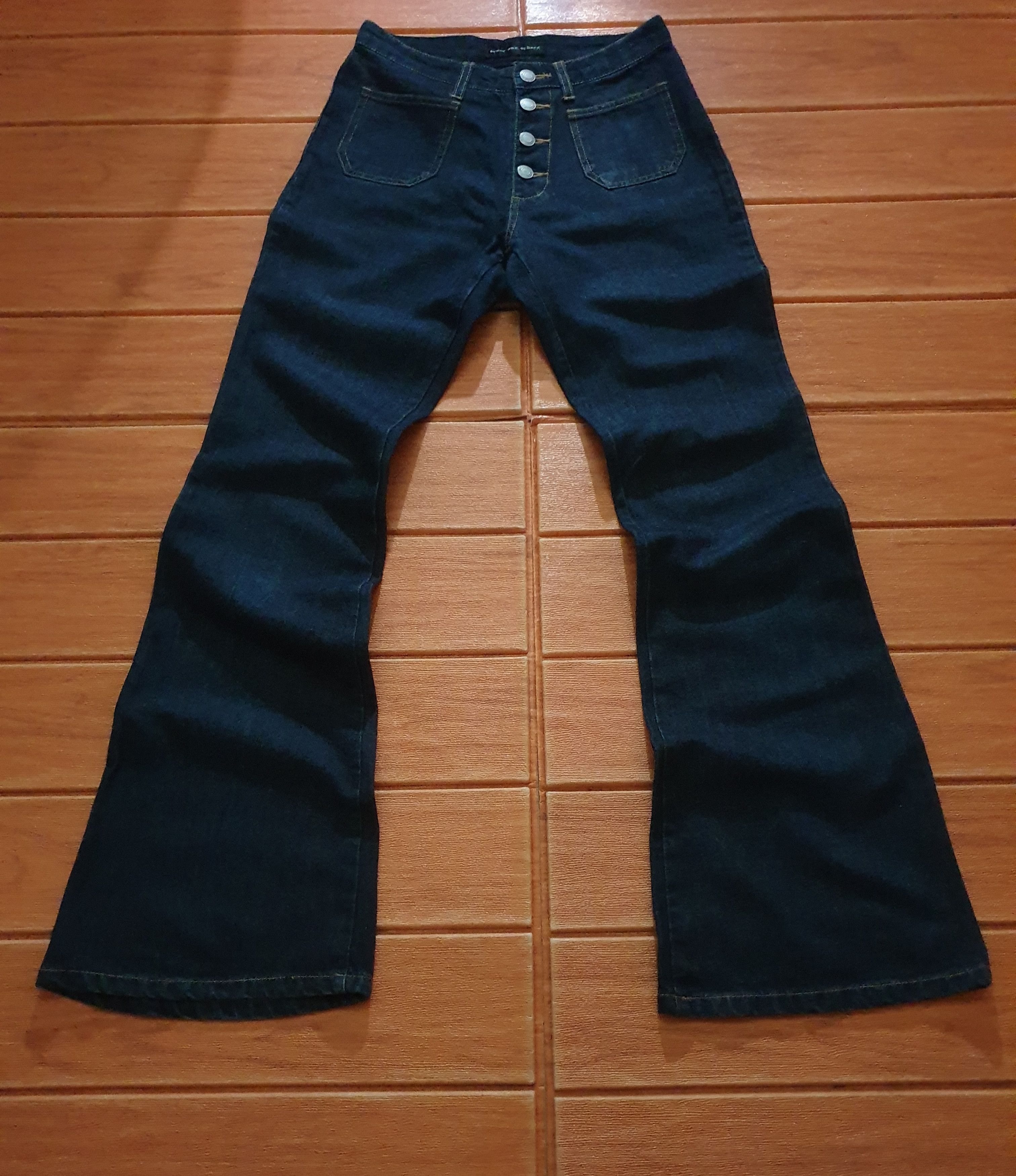 Japanese Brand 💥Jouer aux echecs denim boot cut pant Size US 27 - 4 Thumbnail