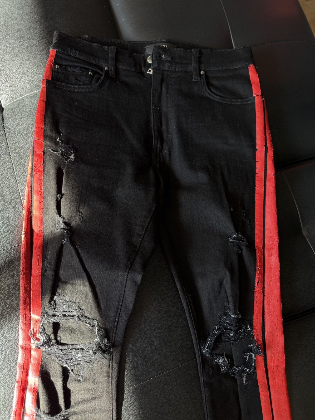 Amiri Amiri Black Stripe RARE Size 31 Flawless 🧼 Size US 31 - 4 Thumbnail