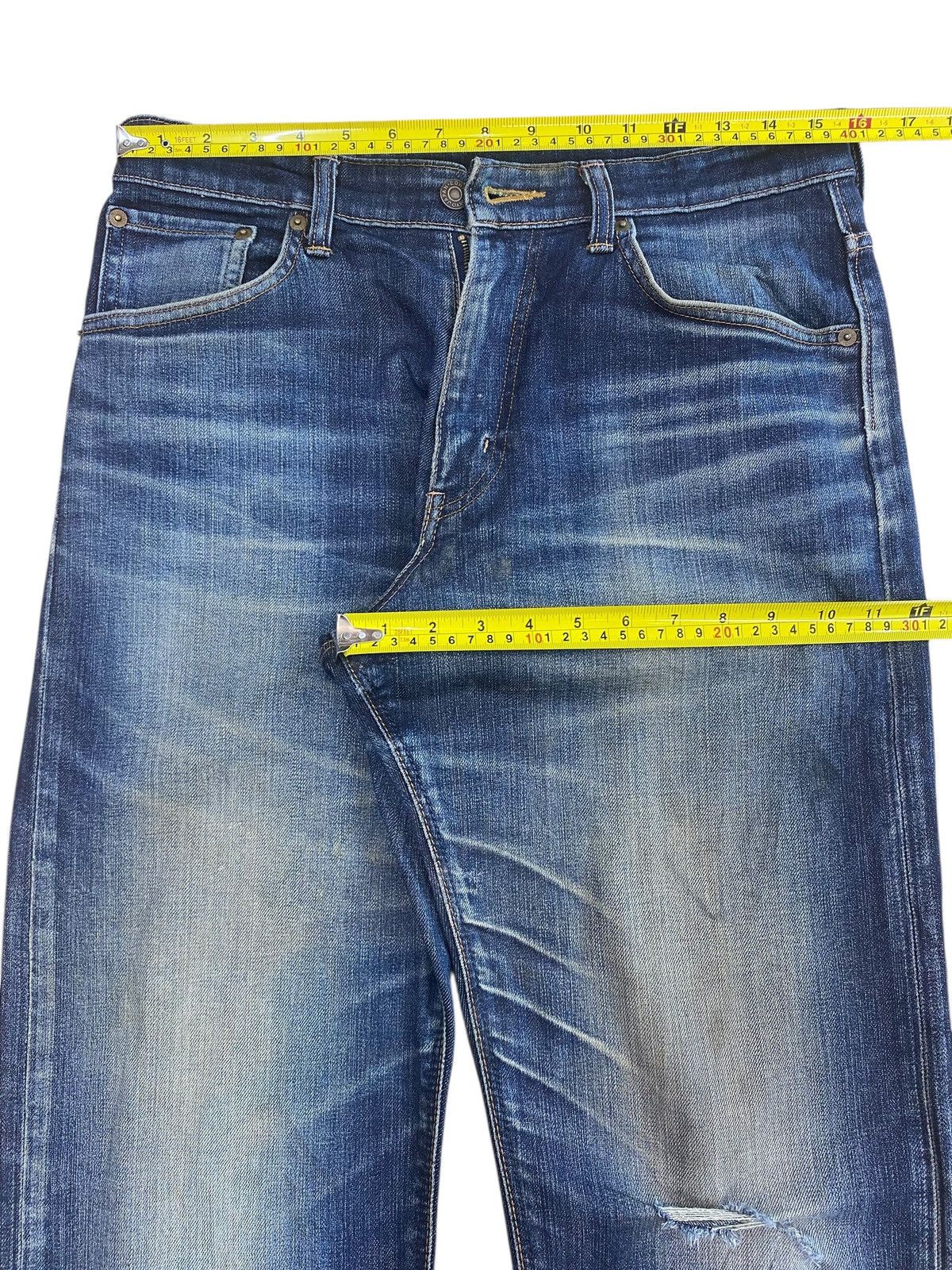 Edwin Edwin Whiskers Faded Wash Style Loose Jeans Size US 32 / EU 48 - 5 Thumbnail