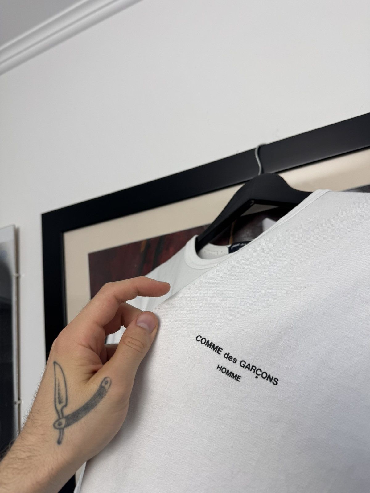 Comme des Garcons Homme CDG Comme Des Garcons Homme Mini Logo Tee Basic Japanese Size US L / EU 52-54 / 3 - 3 Thumbnail