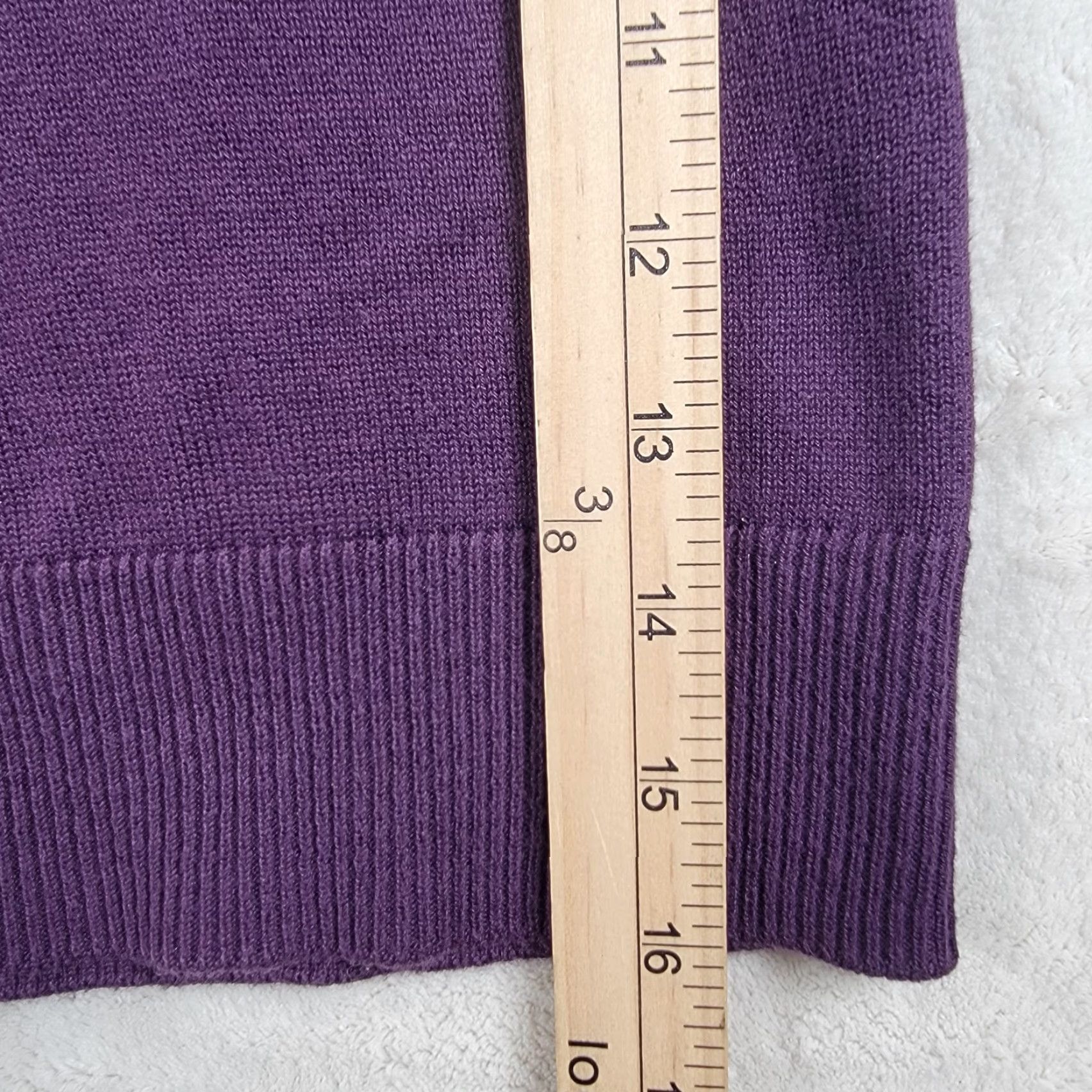 Vintage INC International Concepts Cardigan Sweater Women's Large Purple Blackberry Jam Floral Knit NWT Size L / US 10 / IT 46 - 6 Thumbnail
