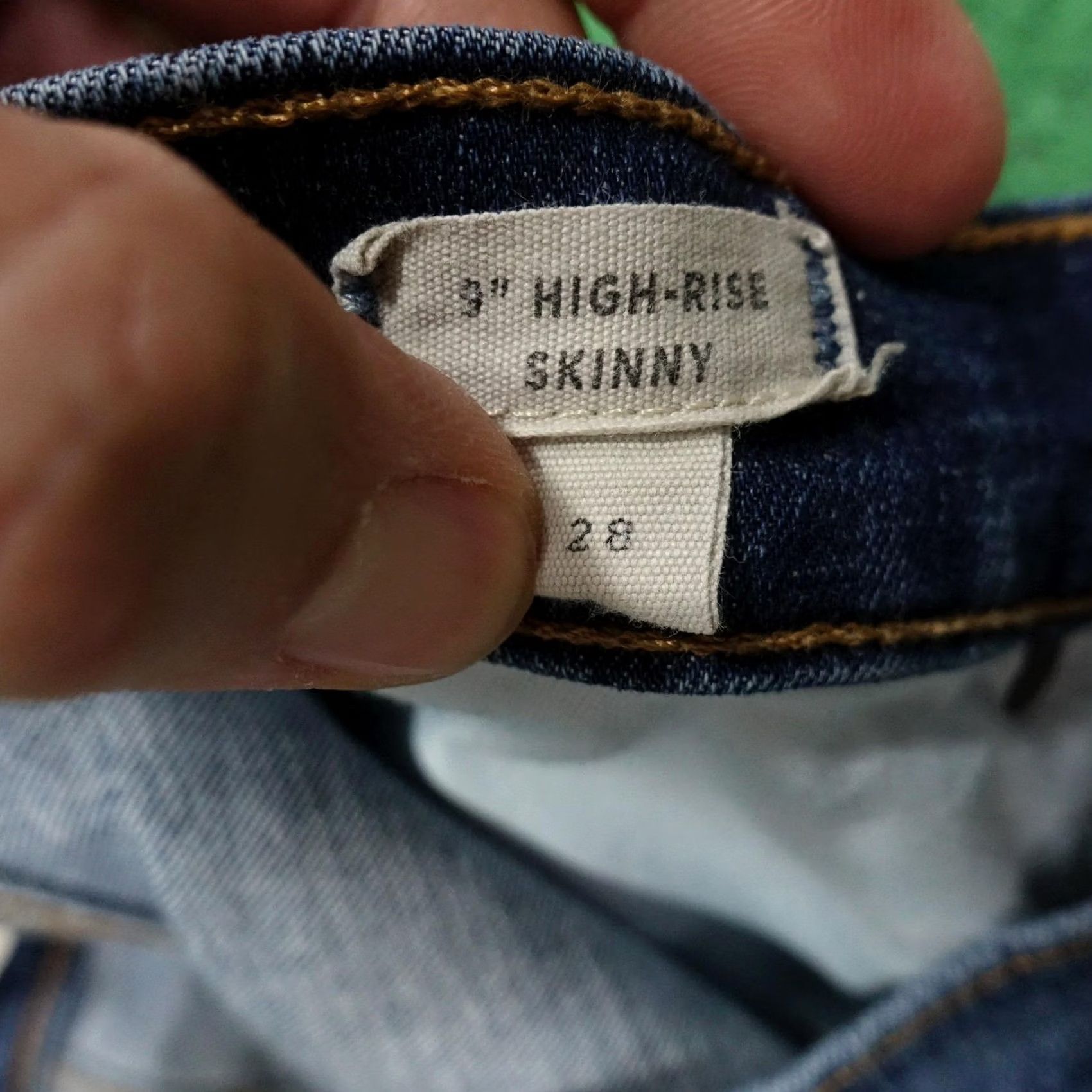 Madewell Madewell Jeans Womens 28 Blue 9" High Rise Skinny Distressed Stretch Raw Hem Size 28" / US 6 / IT 42 - 7 Thumbnail
