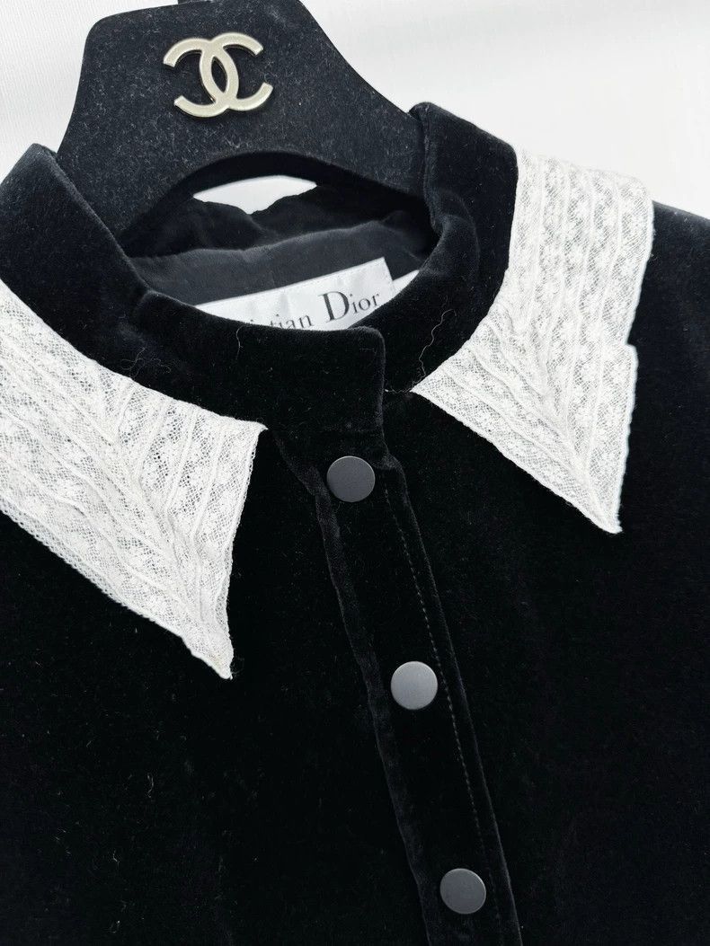 Dior Dior Velvet Lace Jacket in Black-2505 Size M / US 6-8 / IT 42-44 - 2 Thumbnail