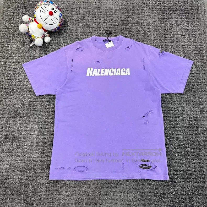 Balenciaga Balenciaga Ripped Short Sleeve Size US XXS / EU 40 - 1 Thumbnail
