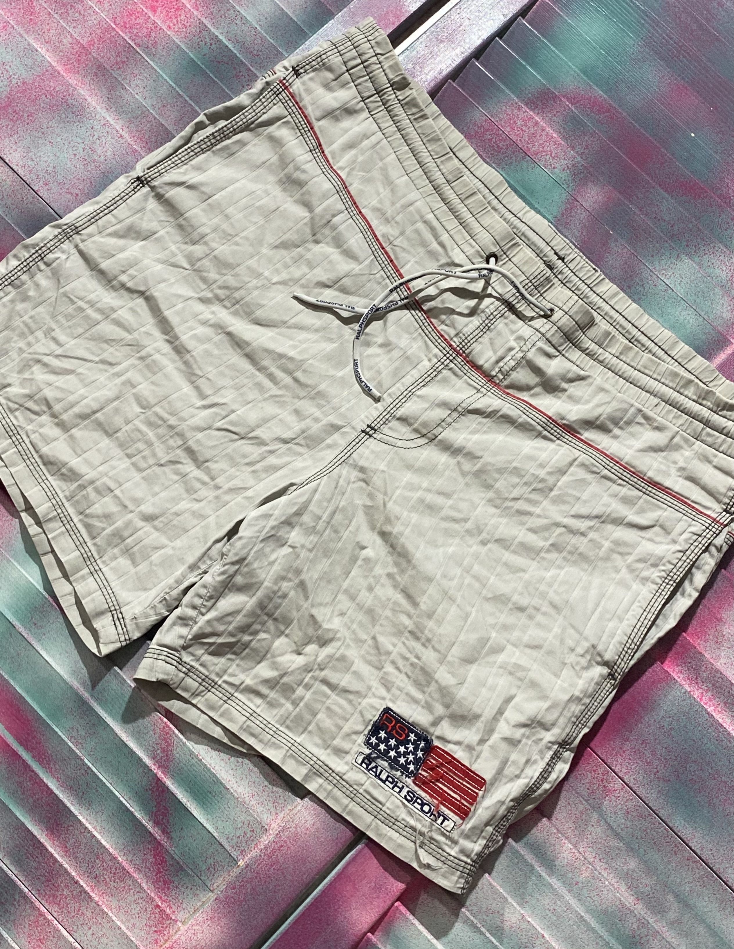 Polo Ralph Lauren Vintage Y2K Ralph Lauren Sport Shorts Distressed Logo style Size US 34 / EU 50 - 1 Thumbnail