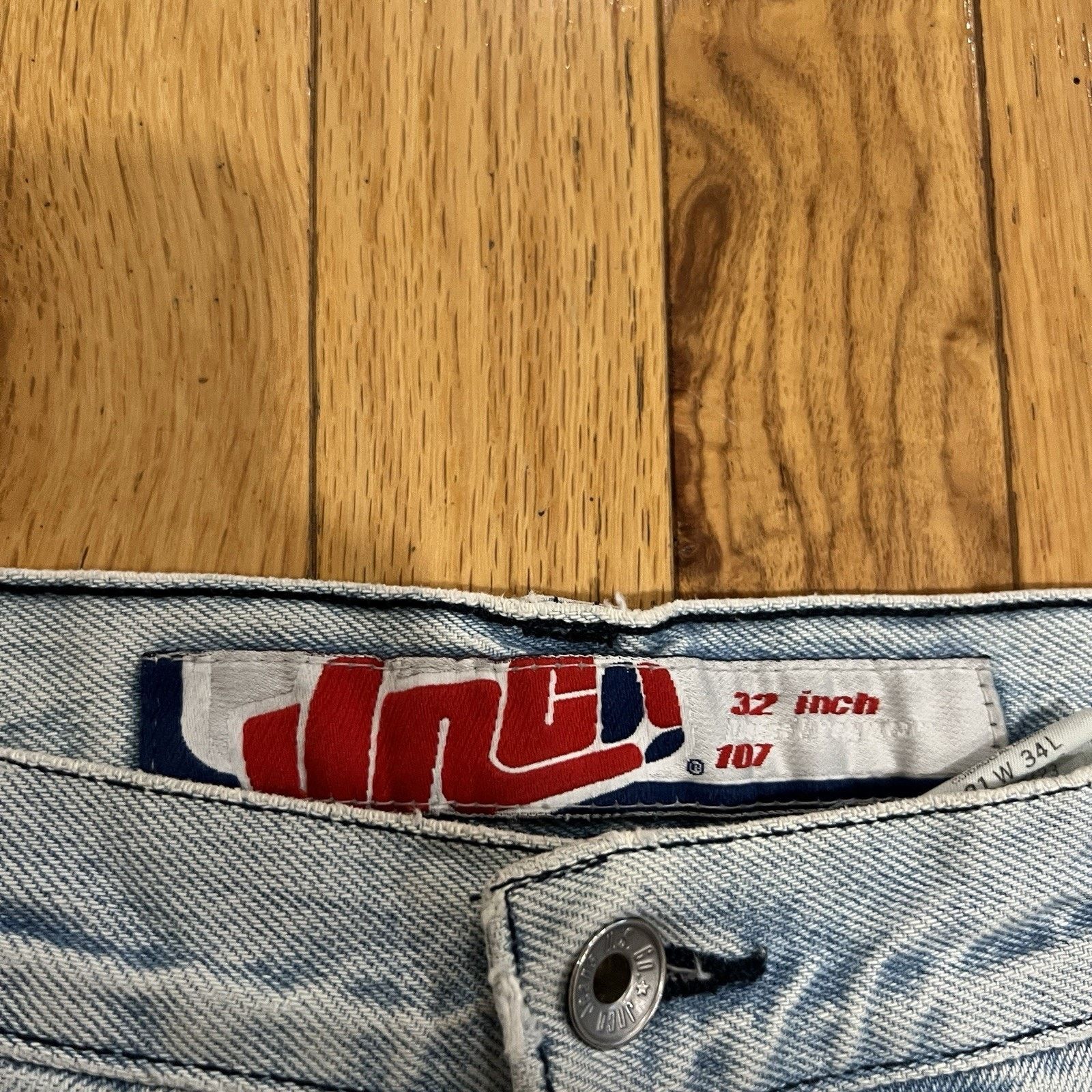 JNCO Jnco Jeans Destroyer Blue Jeans Vintage 90’s Rave Y2K Baggy Size US 31 - 9 Thumbnail