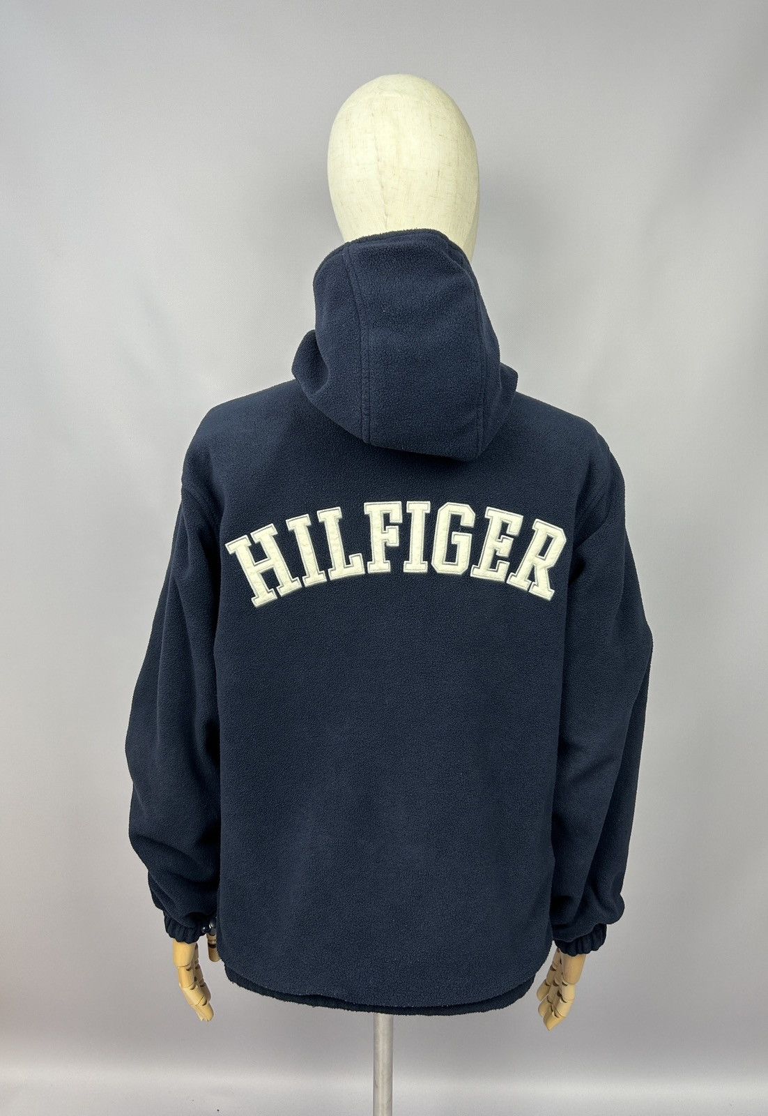 Tommy Hilfiger × Vintage Tommy Hilfiger Big Logo Reversible Vintage Fleece Jacket 90s Size US S / EU 44-46 / 1 - 15 Thumbnail
