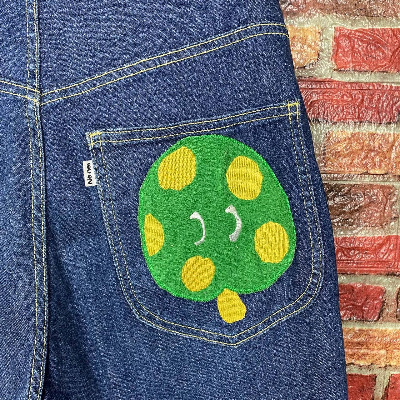 Issey Miyake × Ne-Net NET NET BY ISSEY MIYAKE DENIM MUSHROOM LOGO HIGHRISE SLIMFIT Size US 29 - 7 Thumbnail