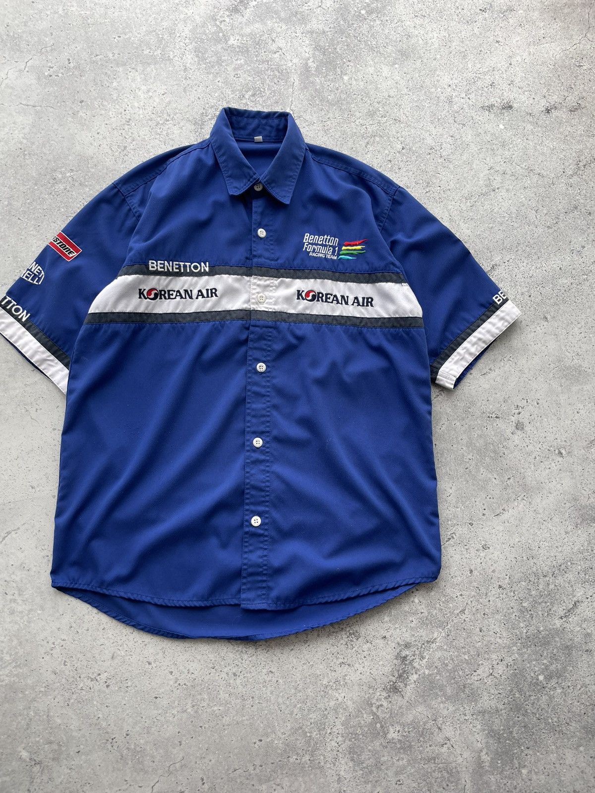 Benetton 2000s Rare Benetton Formula 1 Mild Seven Racing Team Shirt Size US L / EU 52-54 / 3 - 2 Thumbnail