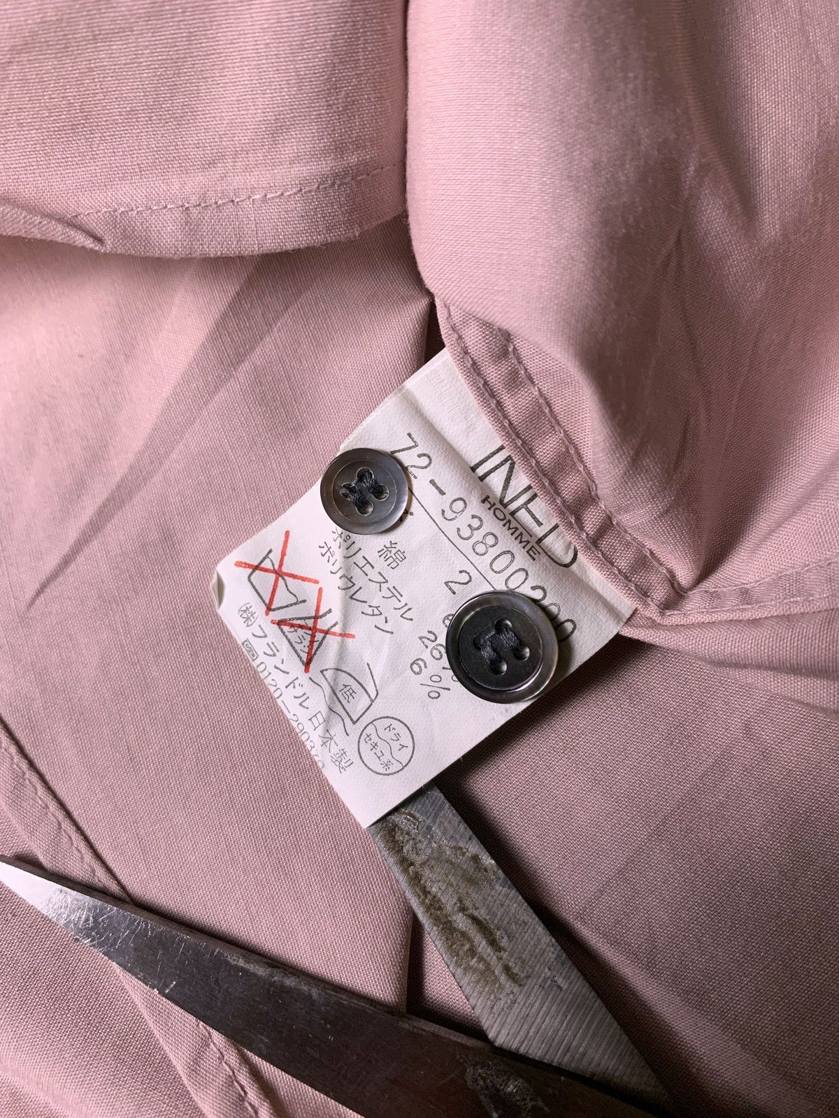 Yohji Yamamoto 2000s Ined Homme Single Pocket Harvard Shirt Size US L / EU 52-54 / 3 - 6 Thumbnail