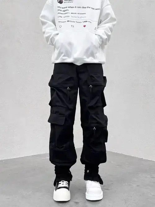 Jean Multi pocket utility grunge baggy cargo pants Size US 32 / EU 48 - 3 Thumbnail