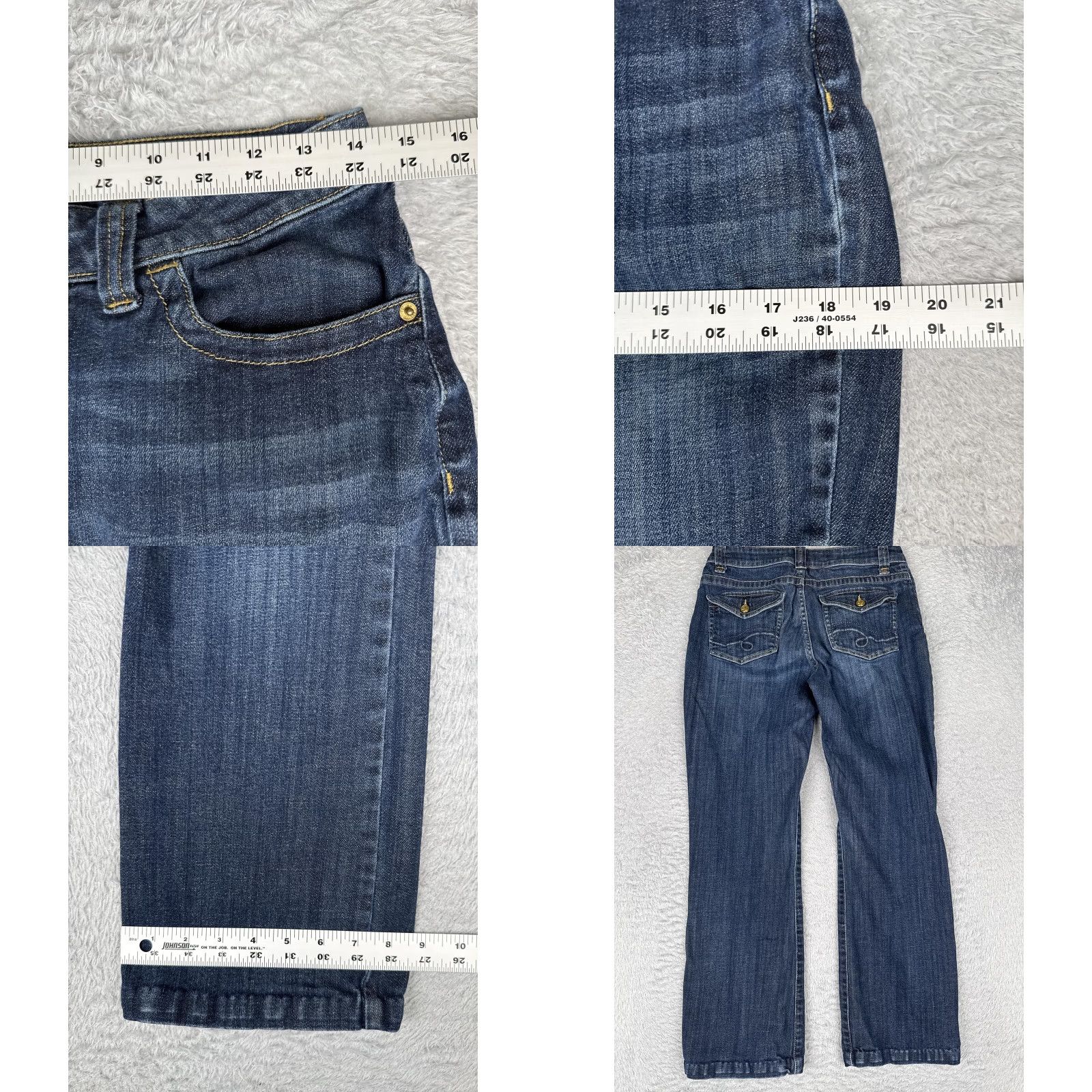 Lee LEE Jeans Slender Secret Straight Womens 8 Short Medium Wash Blue Stretch 28x28 Variety 5-Pocket Denim Regular Rise Mid 90s Womens Size 30" / US 8 / IT 44 - 9 Thumbnail