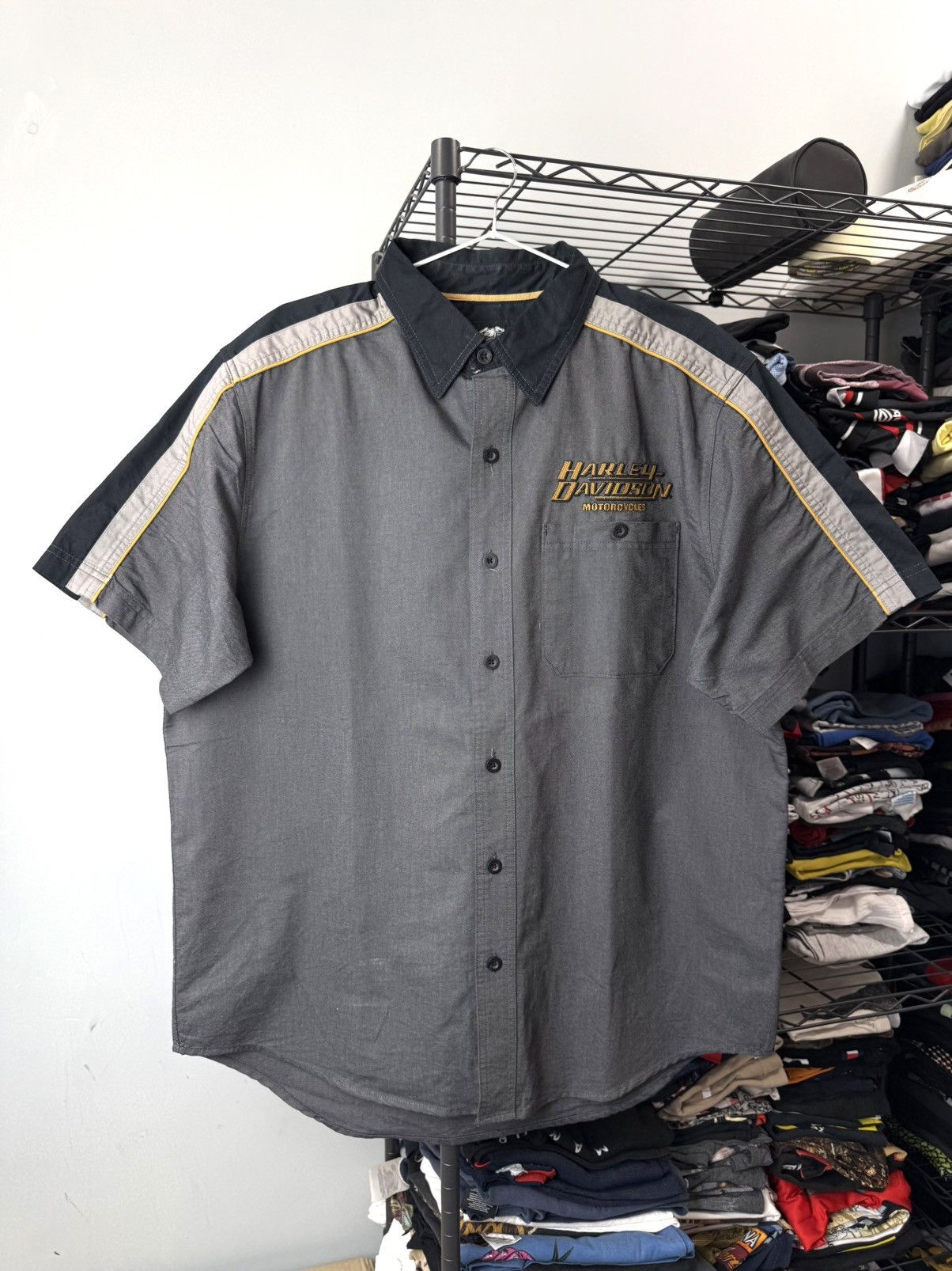 Harley Davidson Vintage Harley Davidson Embroidered Logo Shirt Size US L / EU 52-54 / 3 - 2 Thumbnail