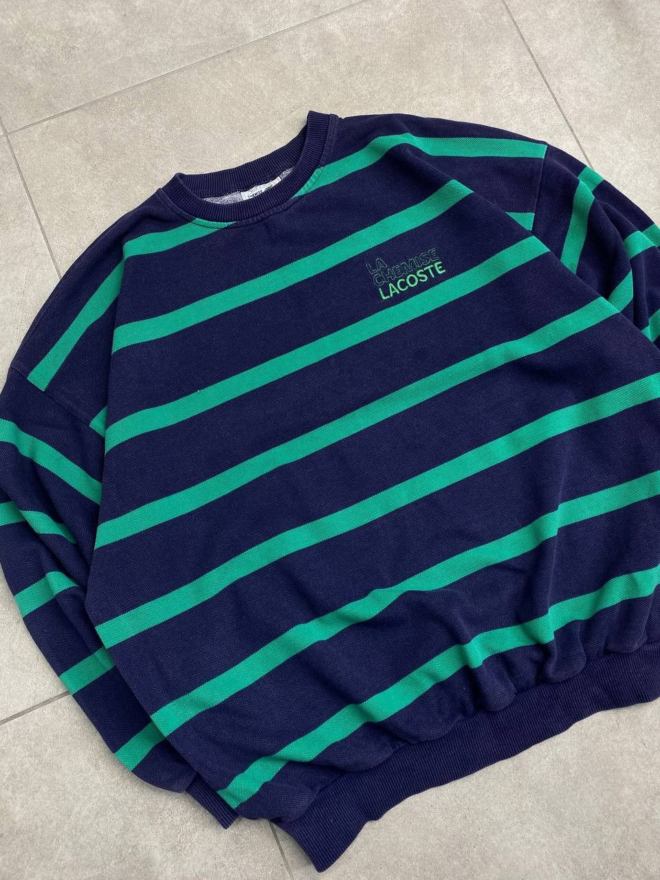 Lacoste Vintage La Chemise Lacoste Striped Sweatshirt Size US L / EU 52-54 / 3 - 5 Thumbnail