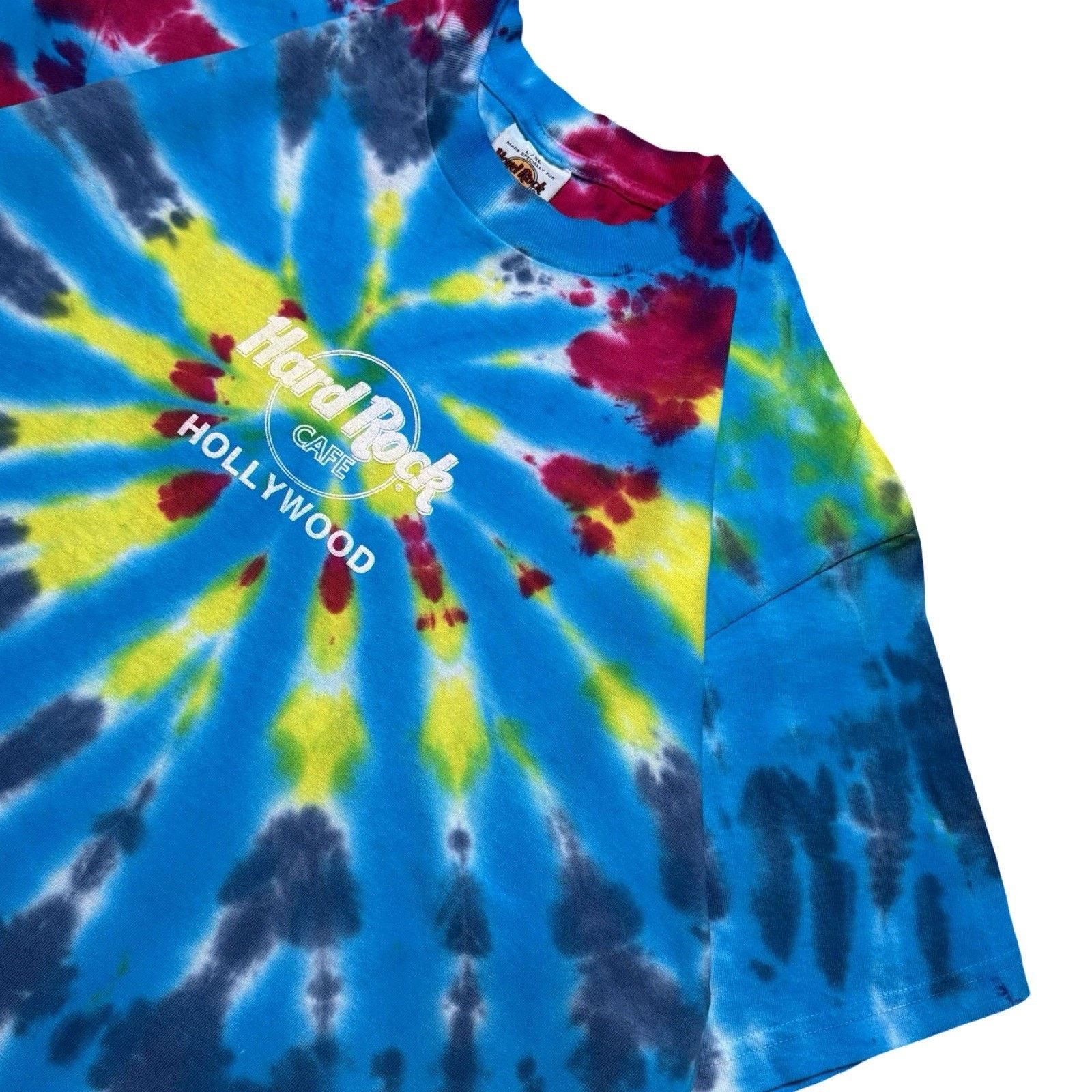 Hard Rock Cafe Vintage 90s Hard Rock Cafe Hollywood Tie Dye T Shirt L Size US L / EU 52-54 / 3 - 2 Thumbnail