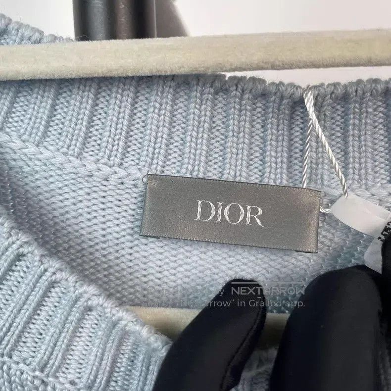 Dior Dior Wool flower sweater light blue Size US M / EU 48-50 / 2 - 4 Thumbnail