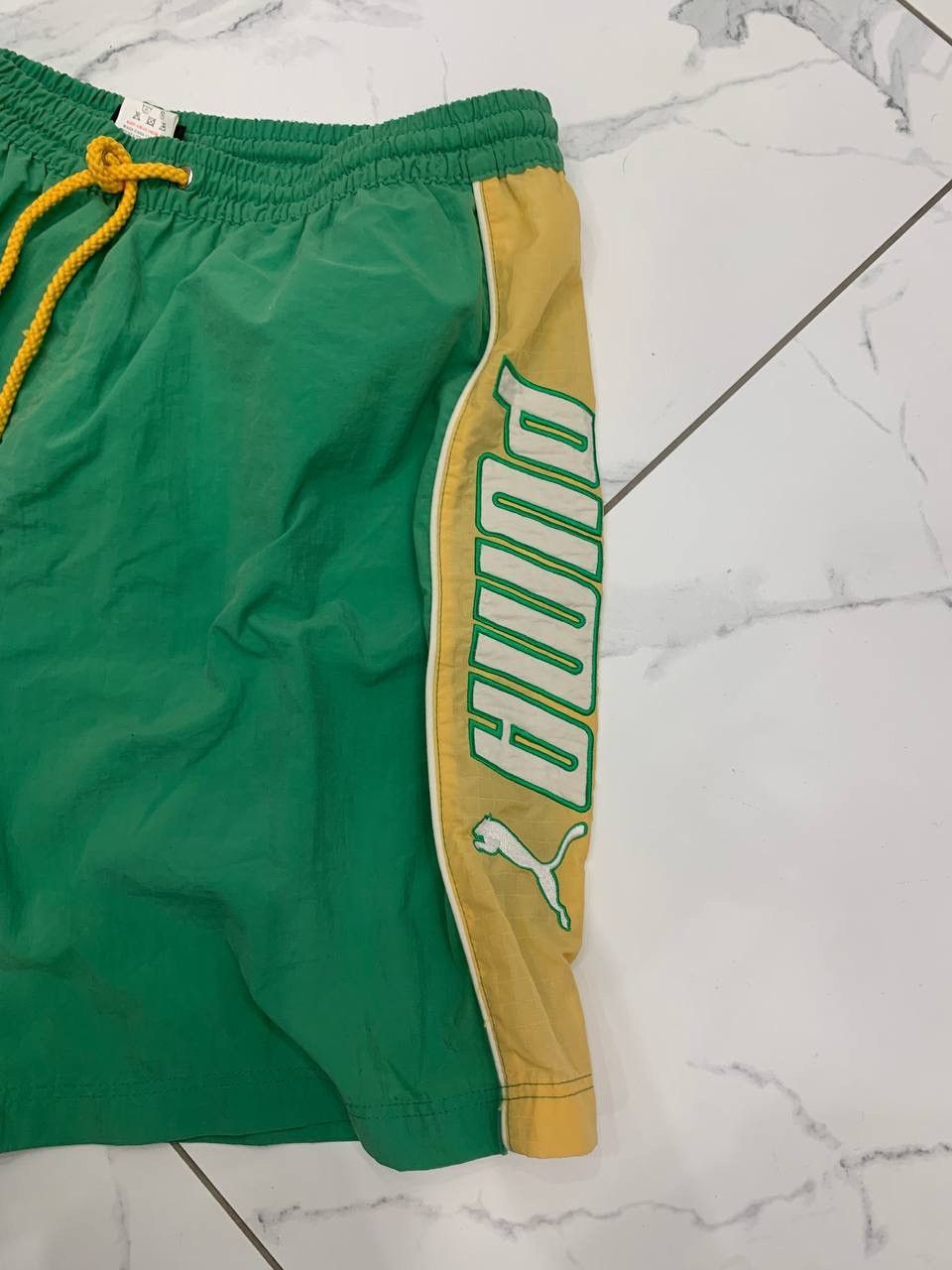 Puma 🔥Puma vintage shorts big logo green XL Size US 36 / EU 52 - 2 Thumbnail