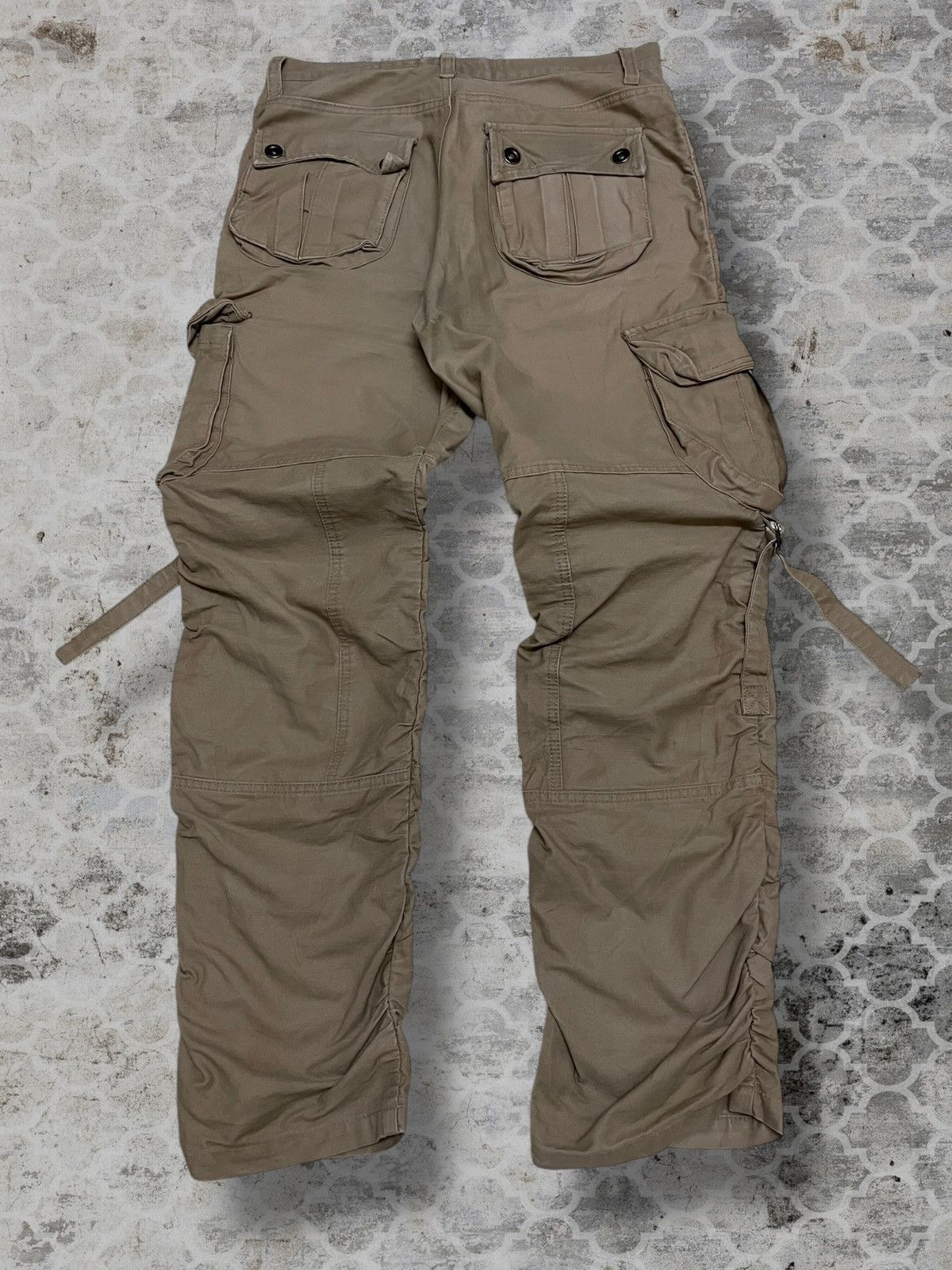 LOWBOX Vintage Og 1990s Japan Designer Lowbox Cargo Bondage Pant Size US 31 - 10 Thumbnail