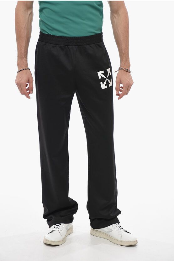 image of Off White Permanent Zipped Pocket Single Arrow Track Pants in Black, Men's (Size 33)