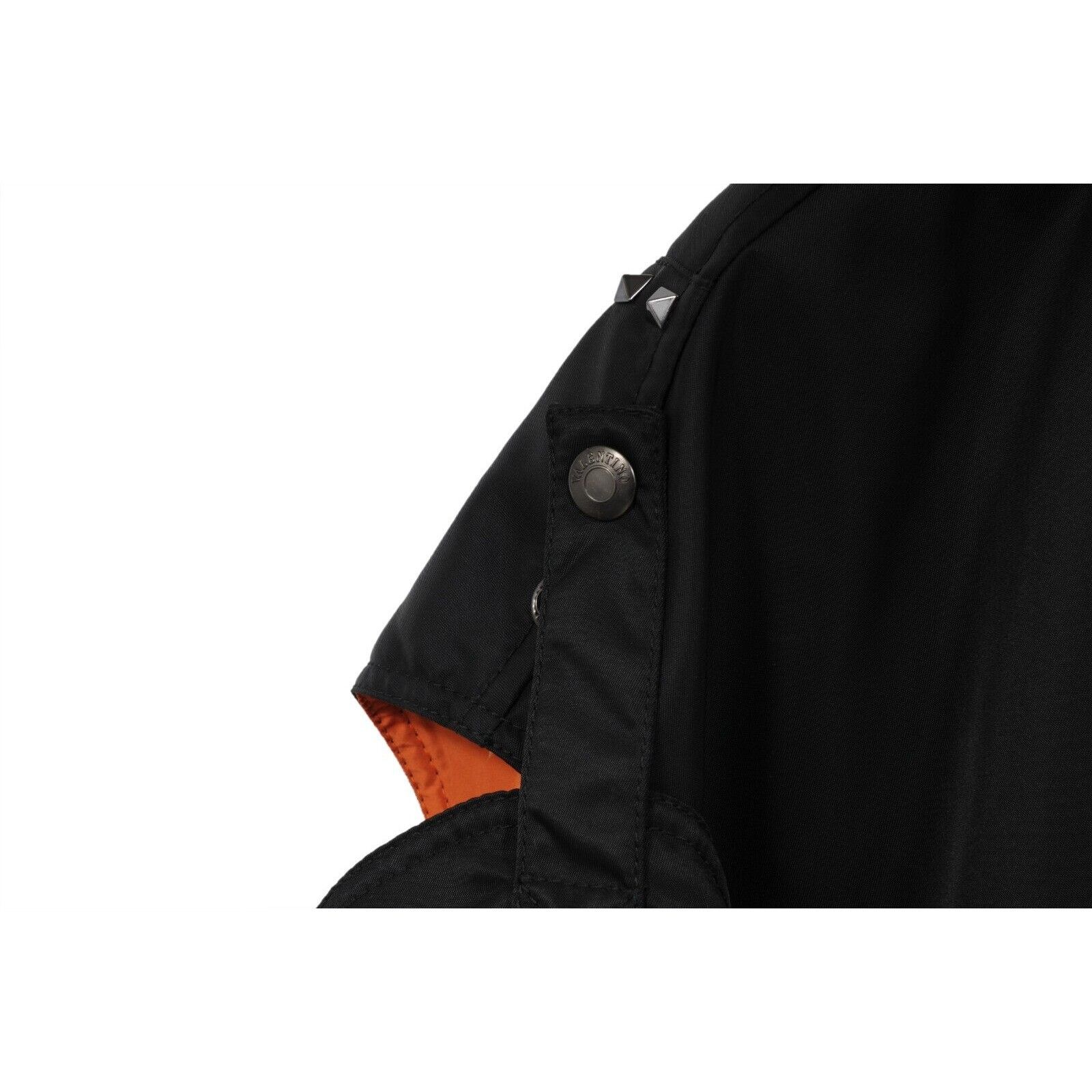Valentino Deconstructed Rockstud Bomber Jacket Black Size US L / EU 52-54 / 3 - 8 Thumbnail
