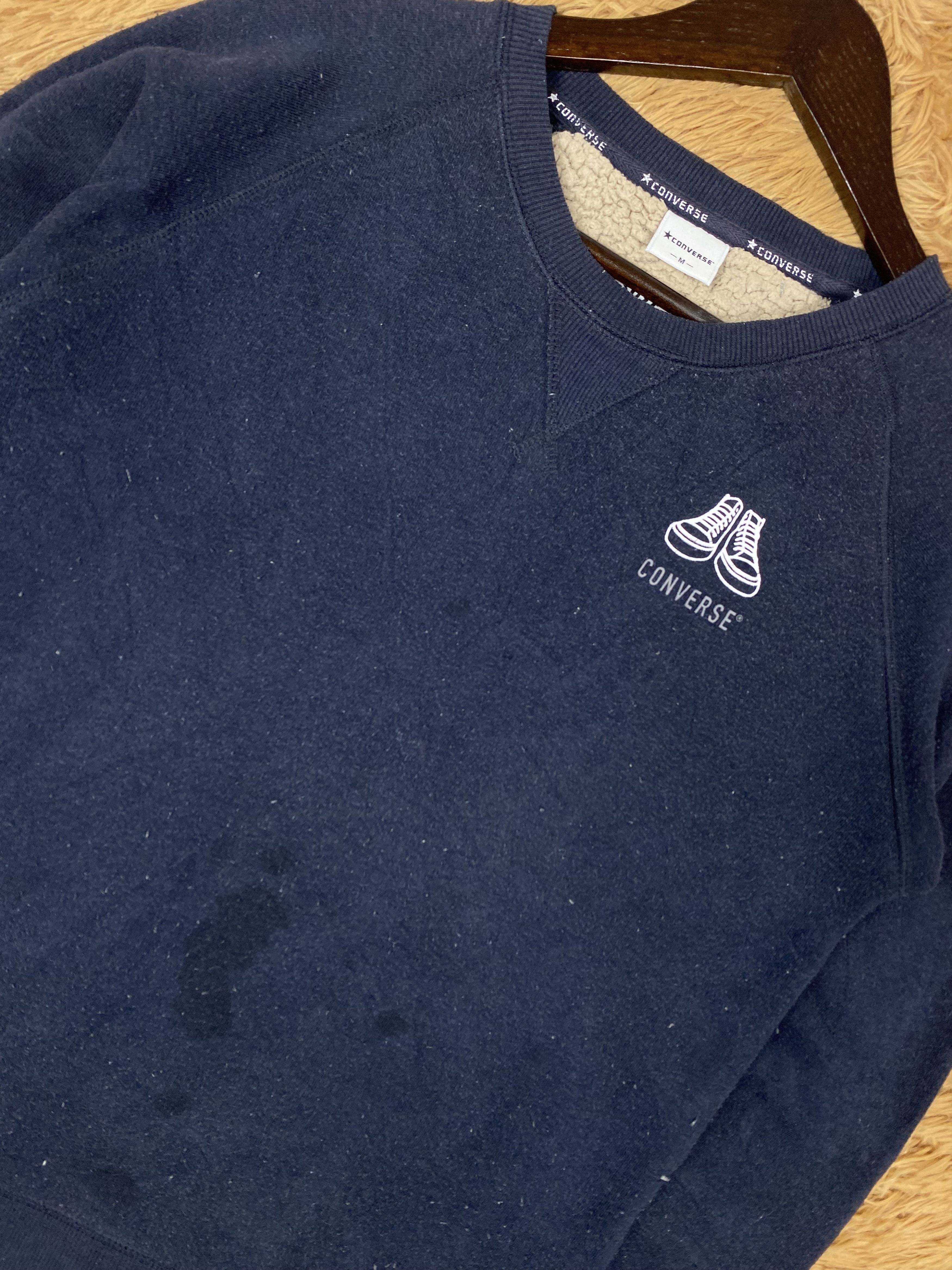 Converse × Vintage Vintage Converse Fleece Lining Sweatshirts PS0254 Size US M / EU 48-50 / 2 - 2 Thumbnail