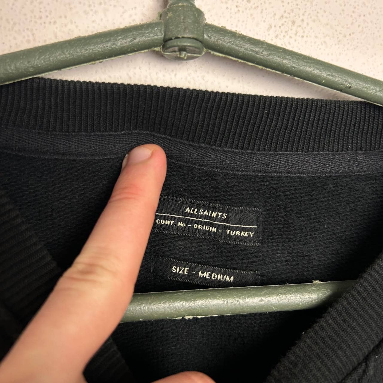 Allsaints Designer Allsaints Basic Black Streetwear japan sweatshirt Size US M / EU 48-50 / 2 - 9 Thumbnail
