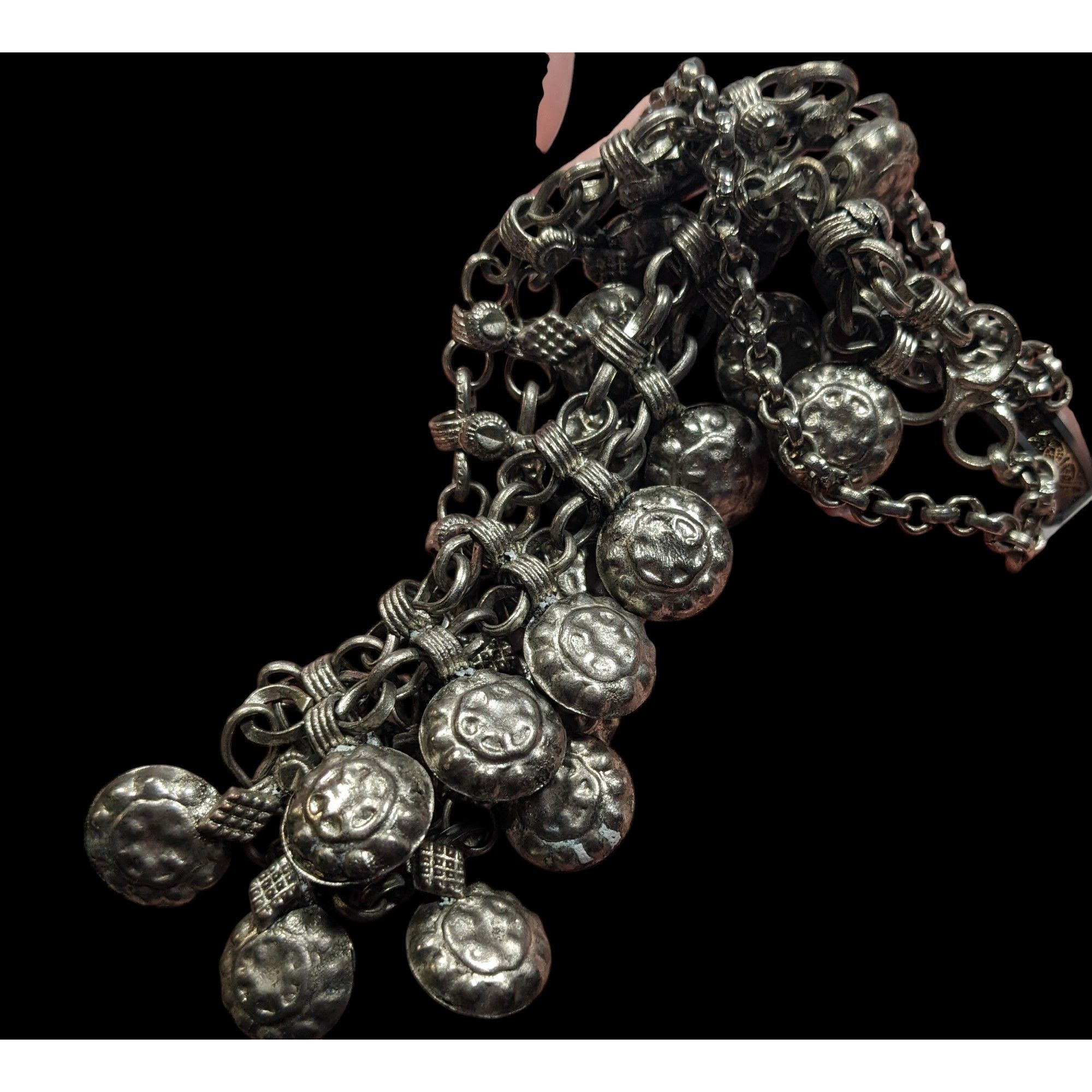 Other Bohemian Festival Silver Tone Puffed Charm Necklace Size ONE SIZE - 5 Thumbnail