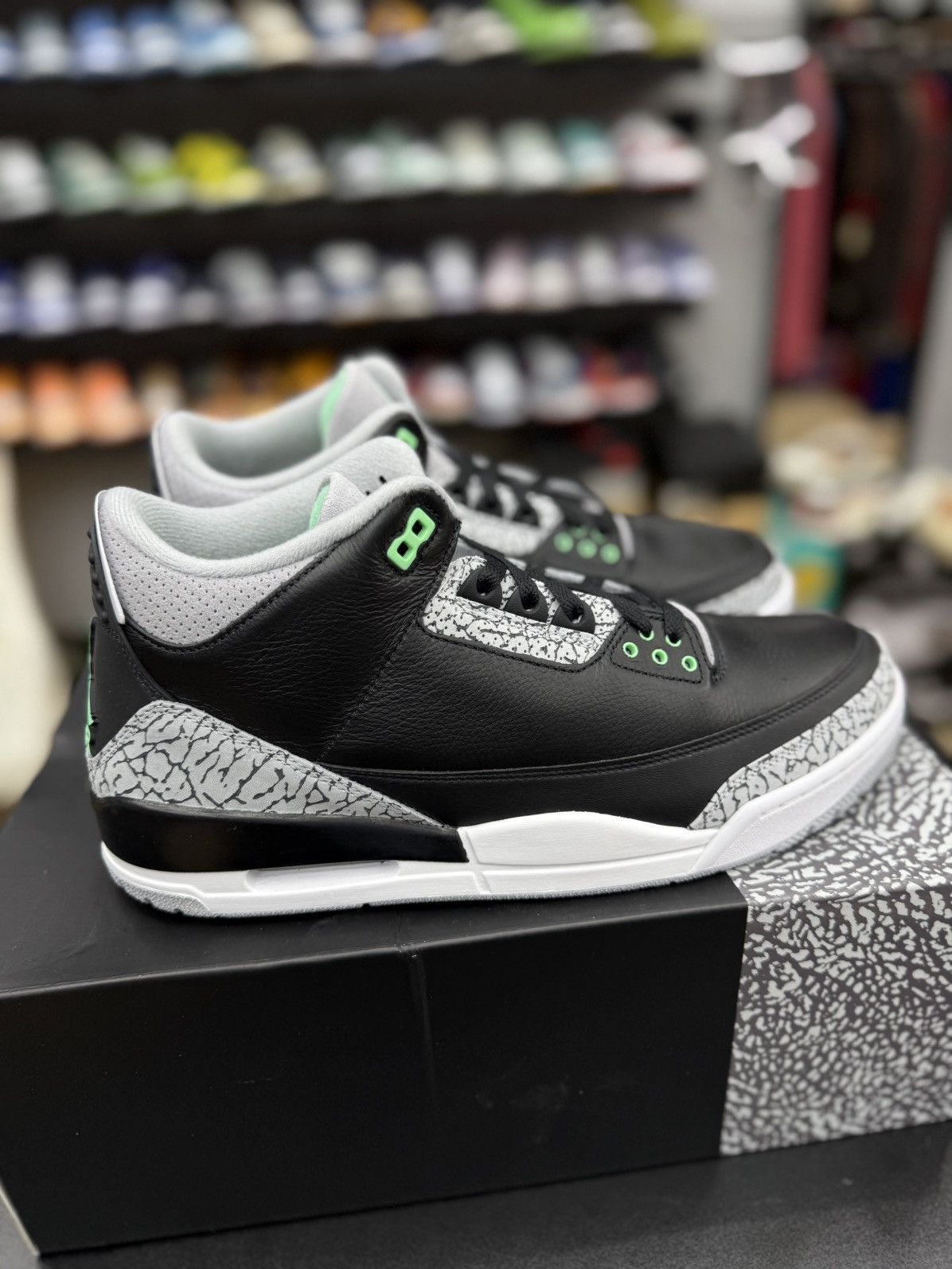 Jordan Brand Jordan 3 Green Glow Size (12) Brand New Size US 12 / EU 45 - 3 Thumbnail
