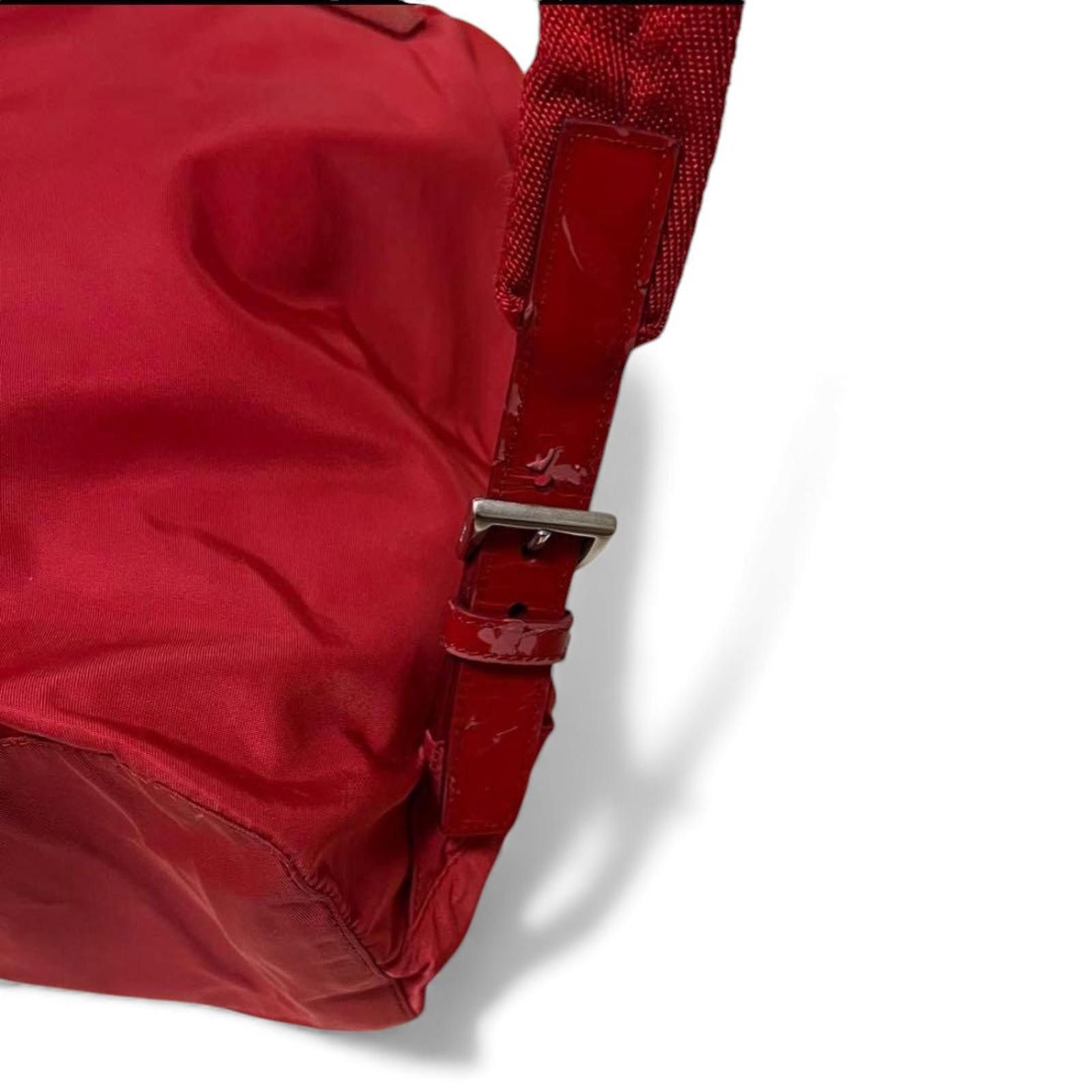 Prada Prada - Red Nylon Backpack Buckle Pockets Size ONE SIZE - 5 Thumbnail